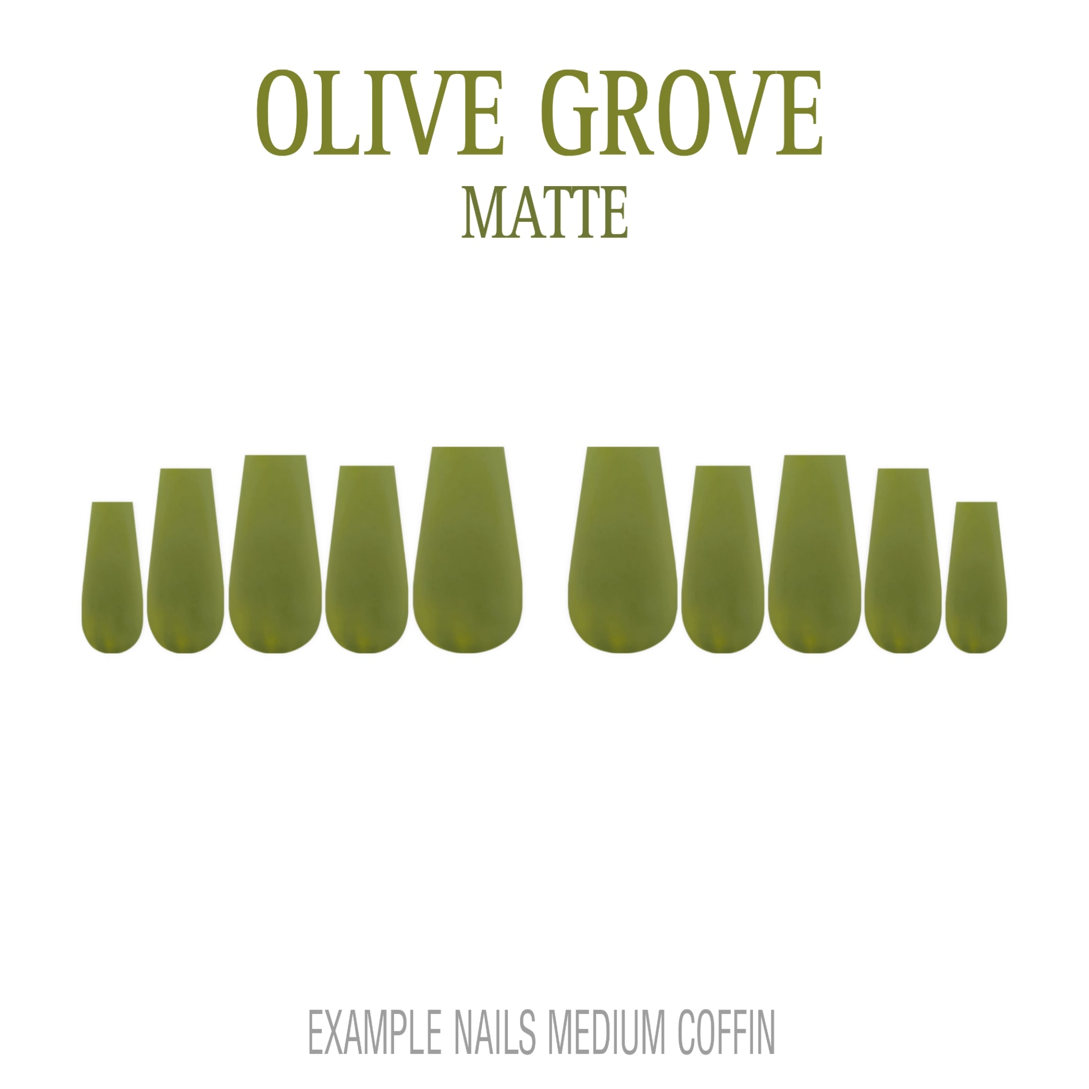 Olive Grove olive green press-on nails