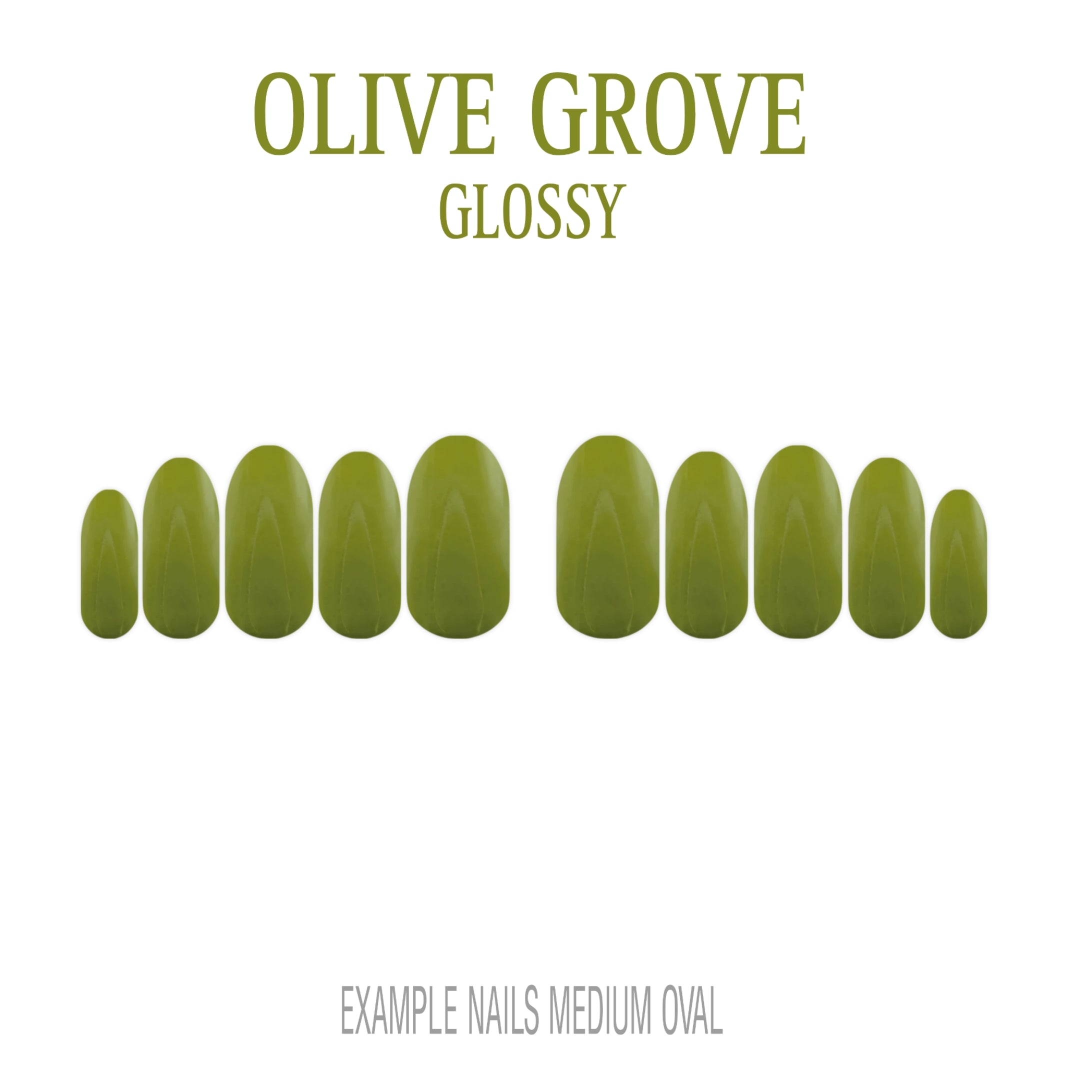Olive Grove olive green press-on nails