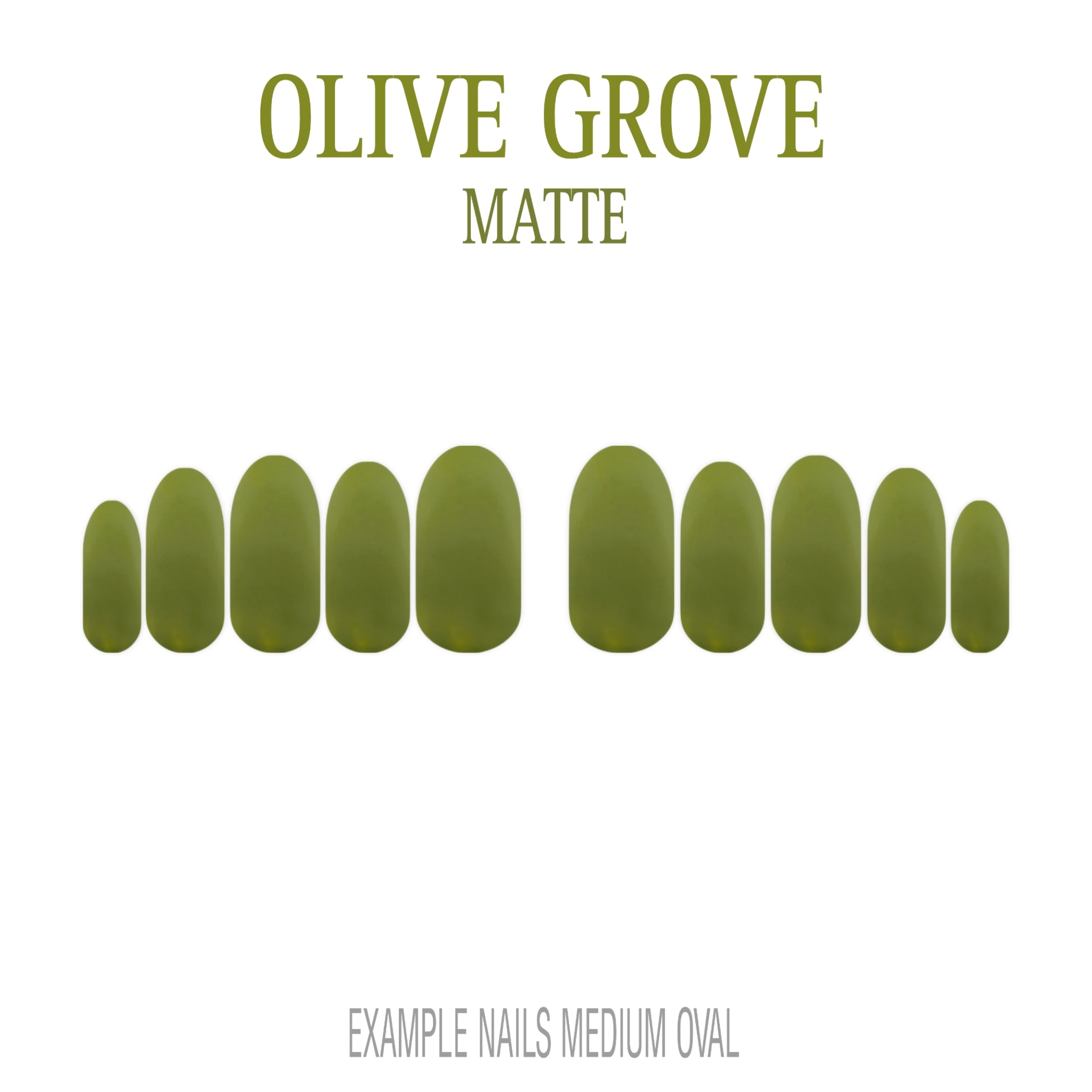 Olive Grove olive green press-on nails