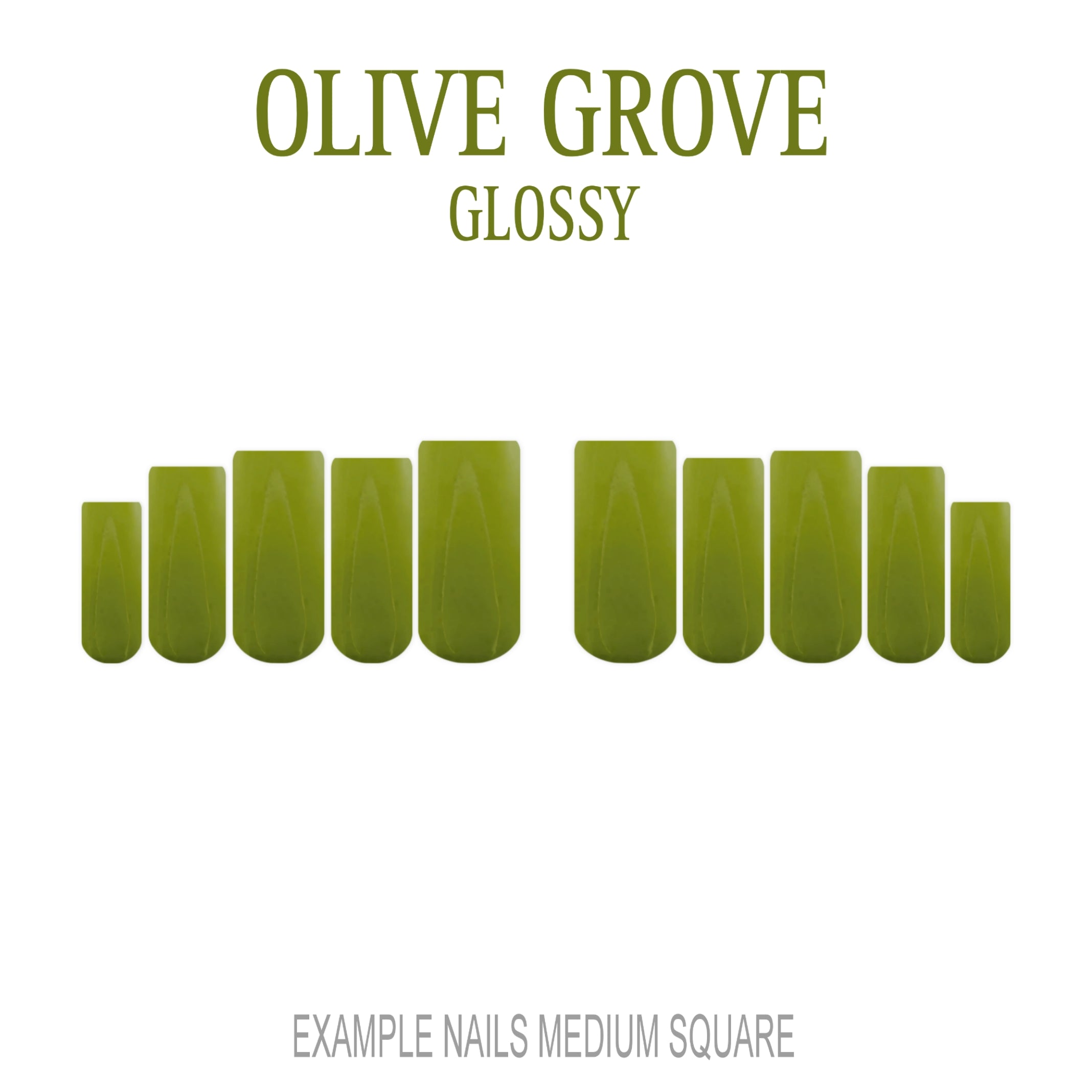 Olive Grove olive green press-on nails