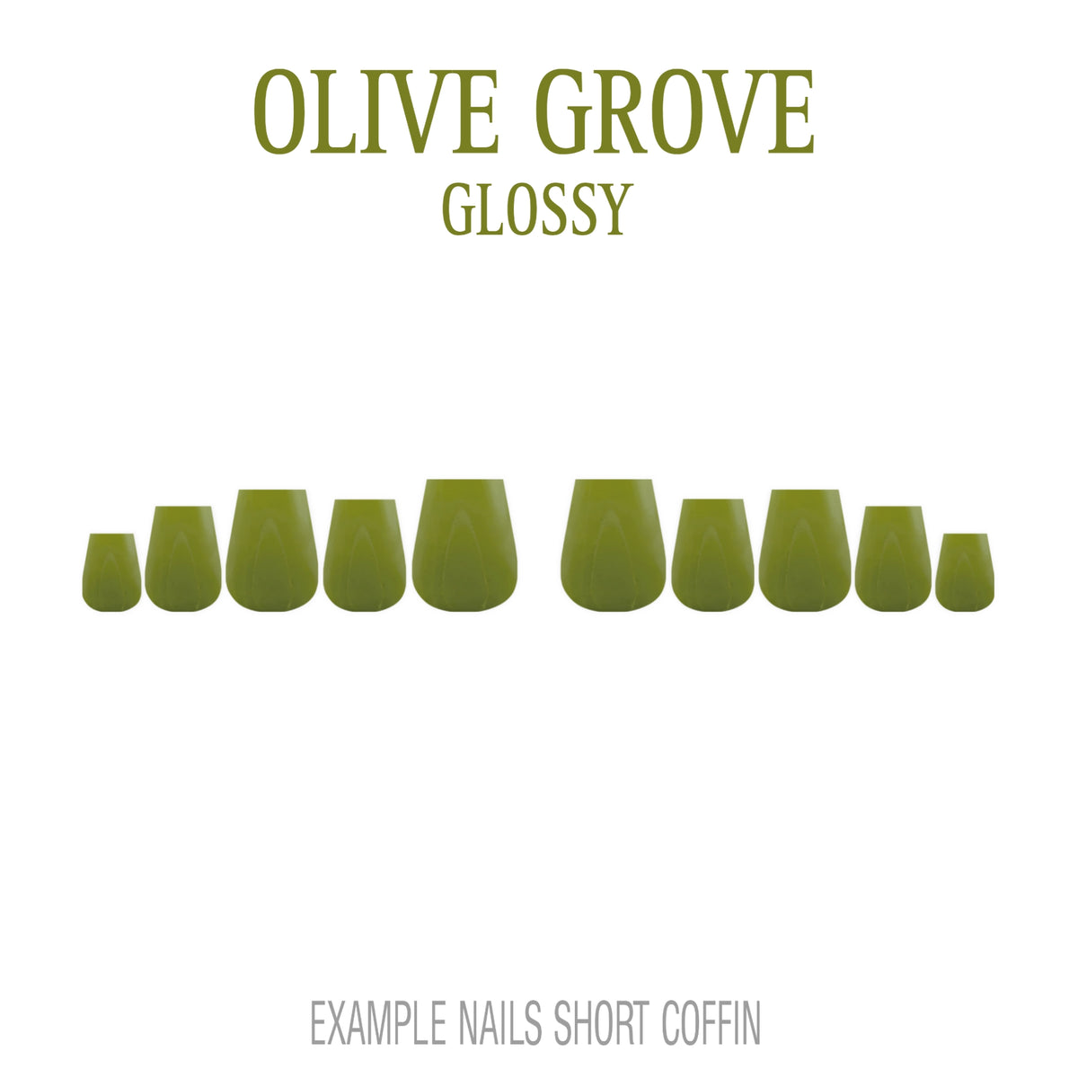 Olive Grove olive green press-on nails