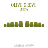 Olive Grove olive green press-on nails