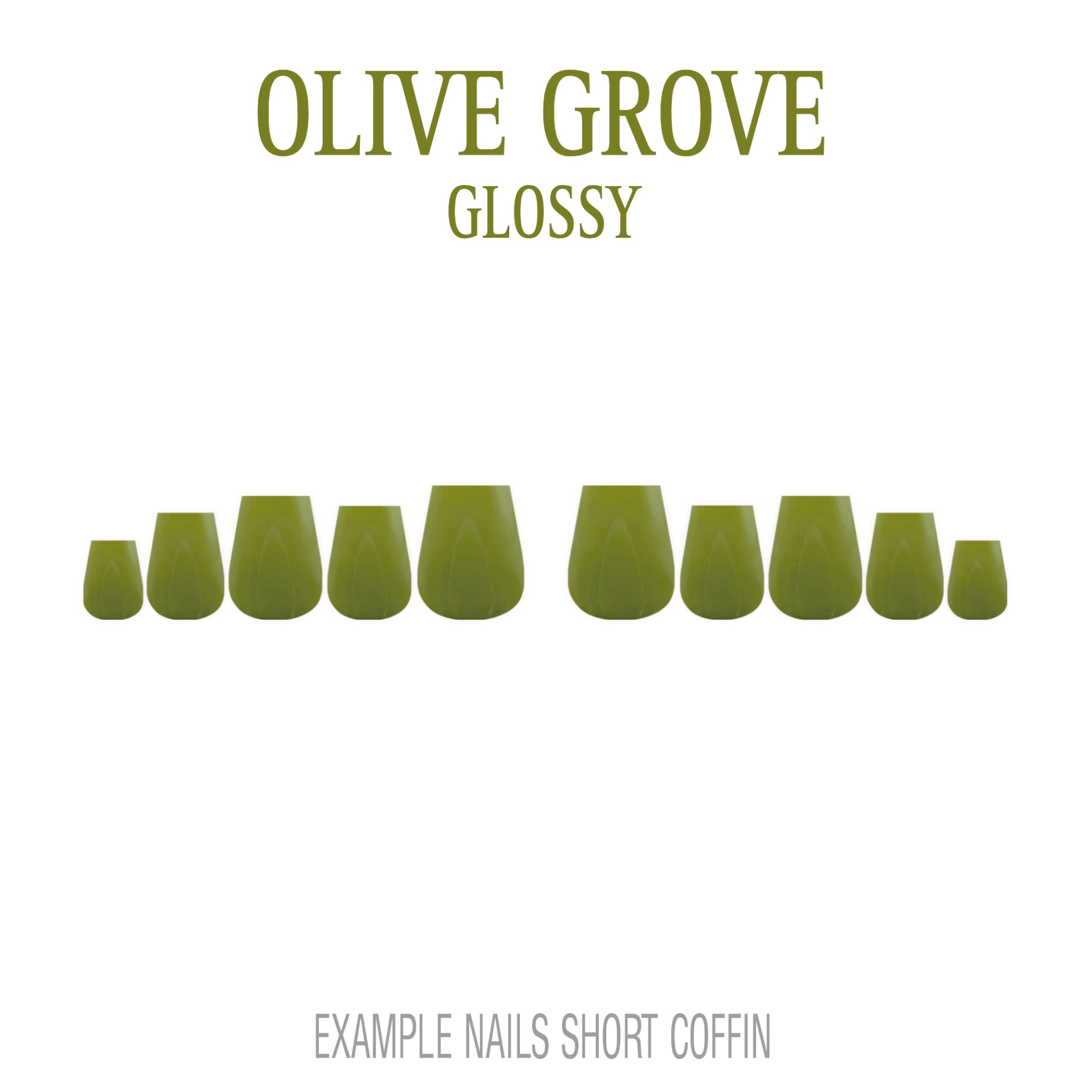 Olive Grove olive green press-on nails