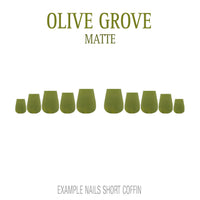 Olive Grove olive green press-on nails