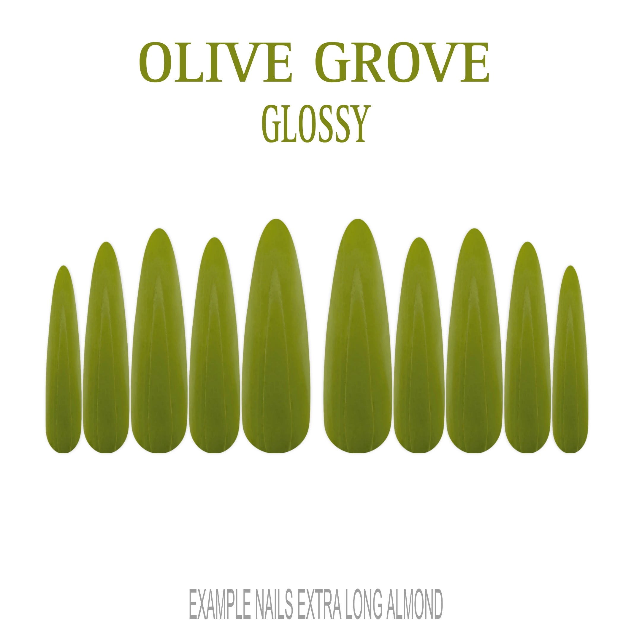 Olive Grove olive green press-on nails