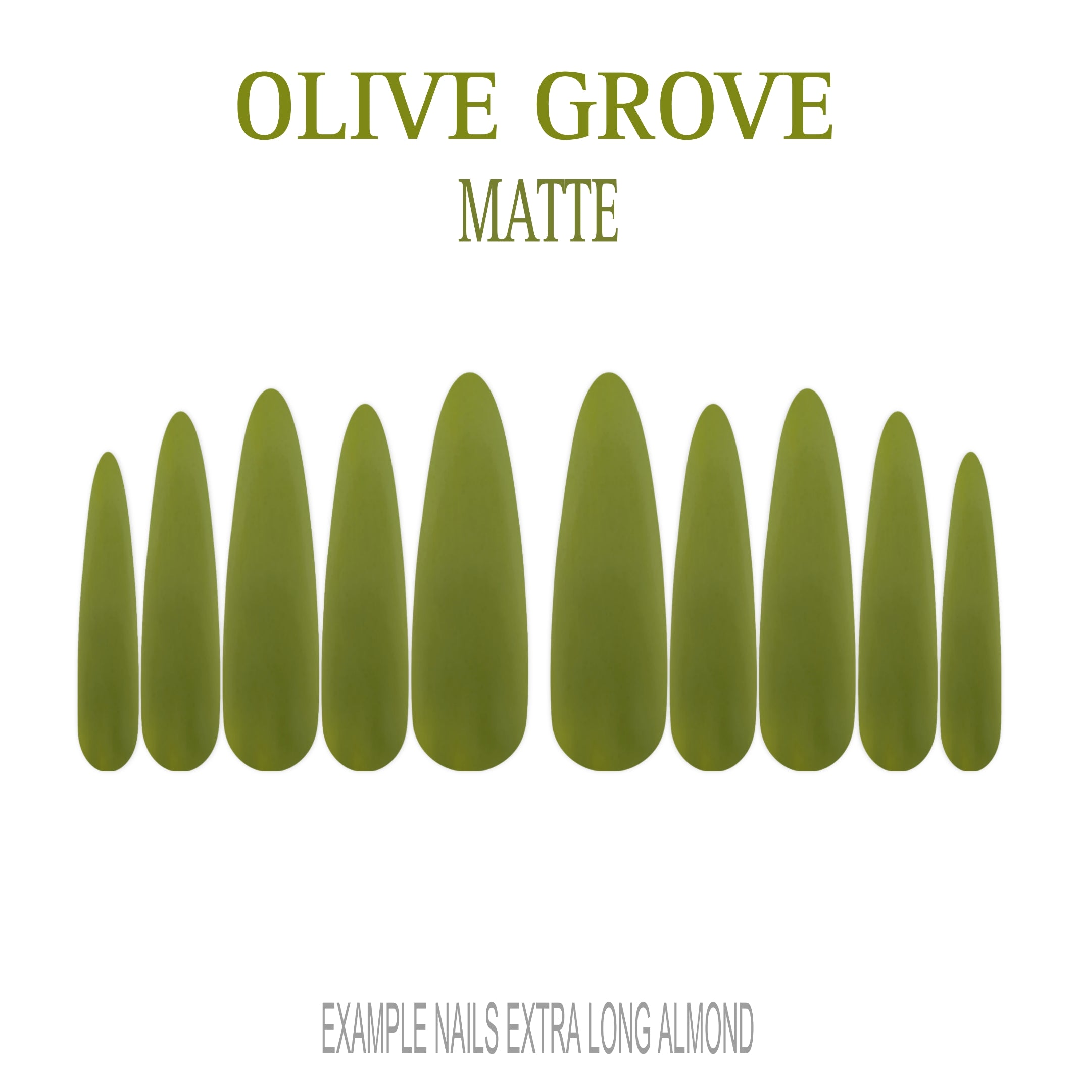 Olive Grove olive green press-on nails
