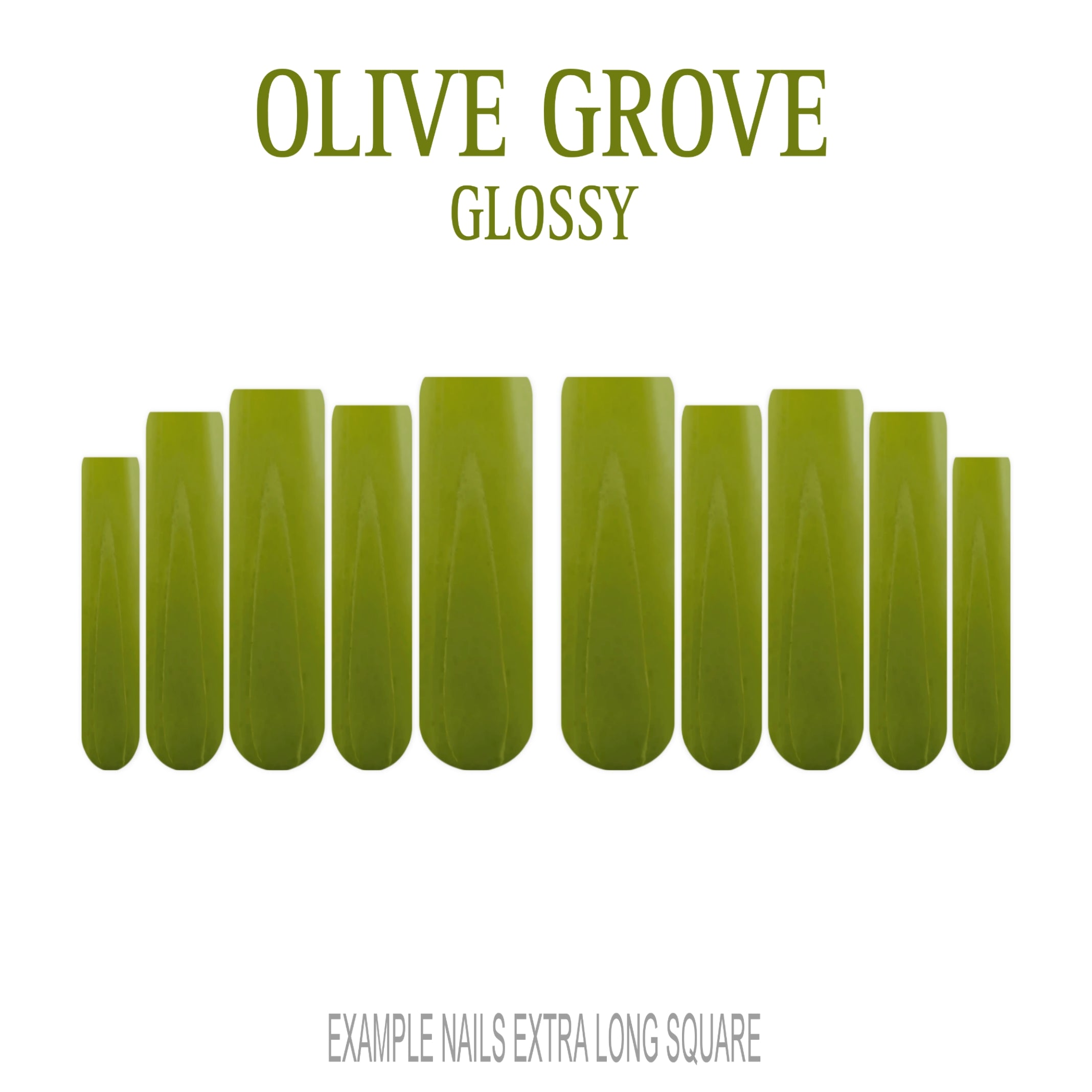 Olive Grove olive green press-on nails