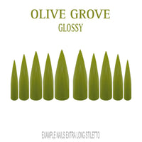 Olive Grove olive green press-on nails