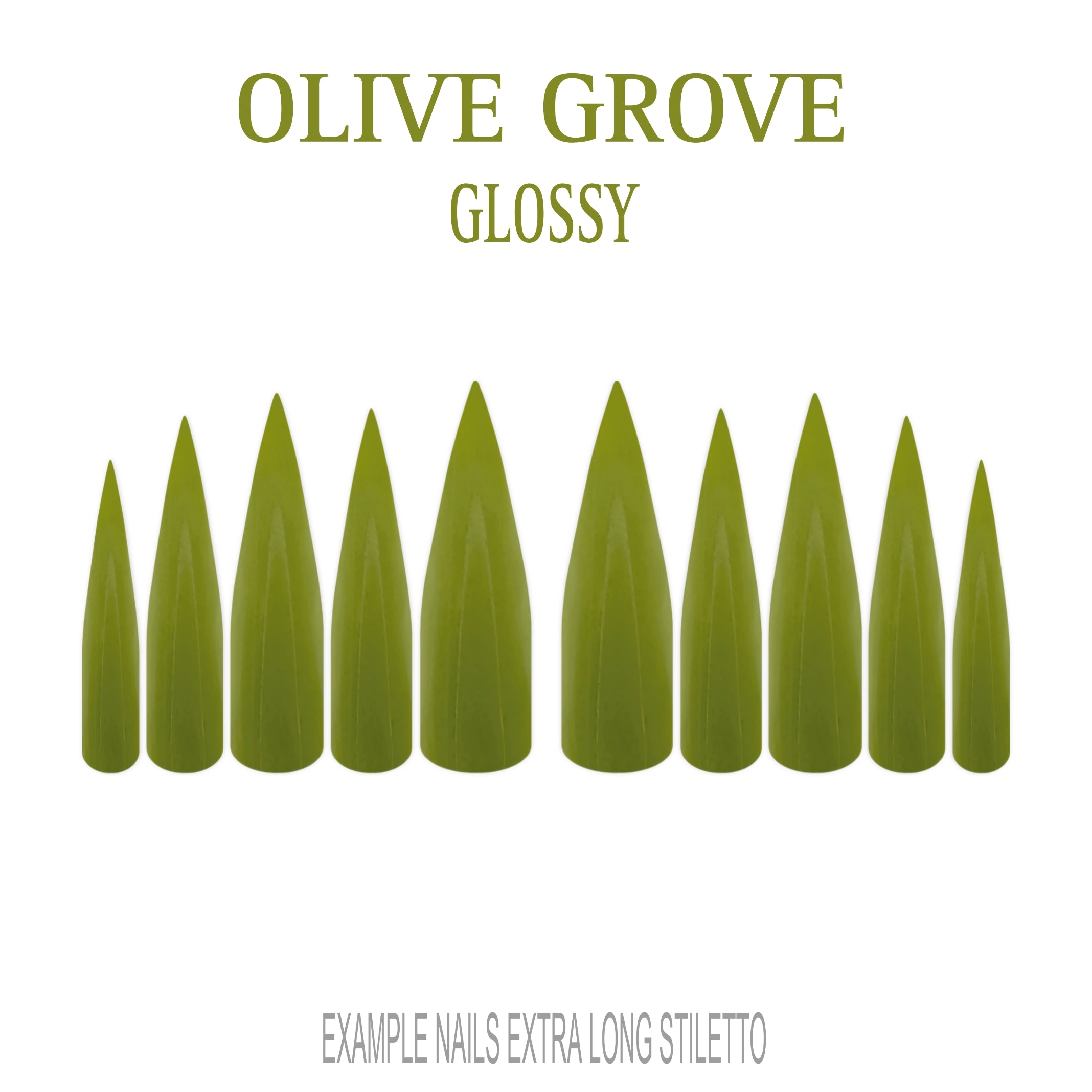 Olive Grove olive green press-on nails