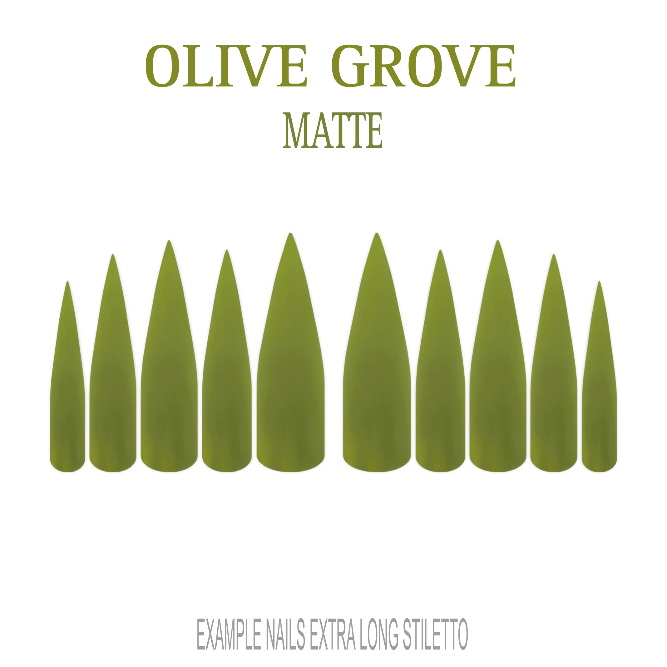 Olive Grove olive green press-on nails
