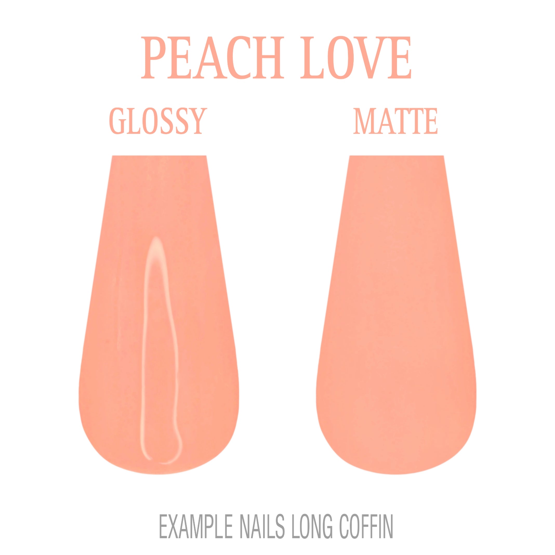 Peach Love soft peach press-on nails
