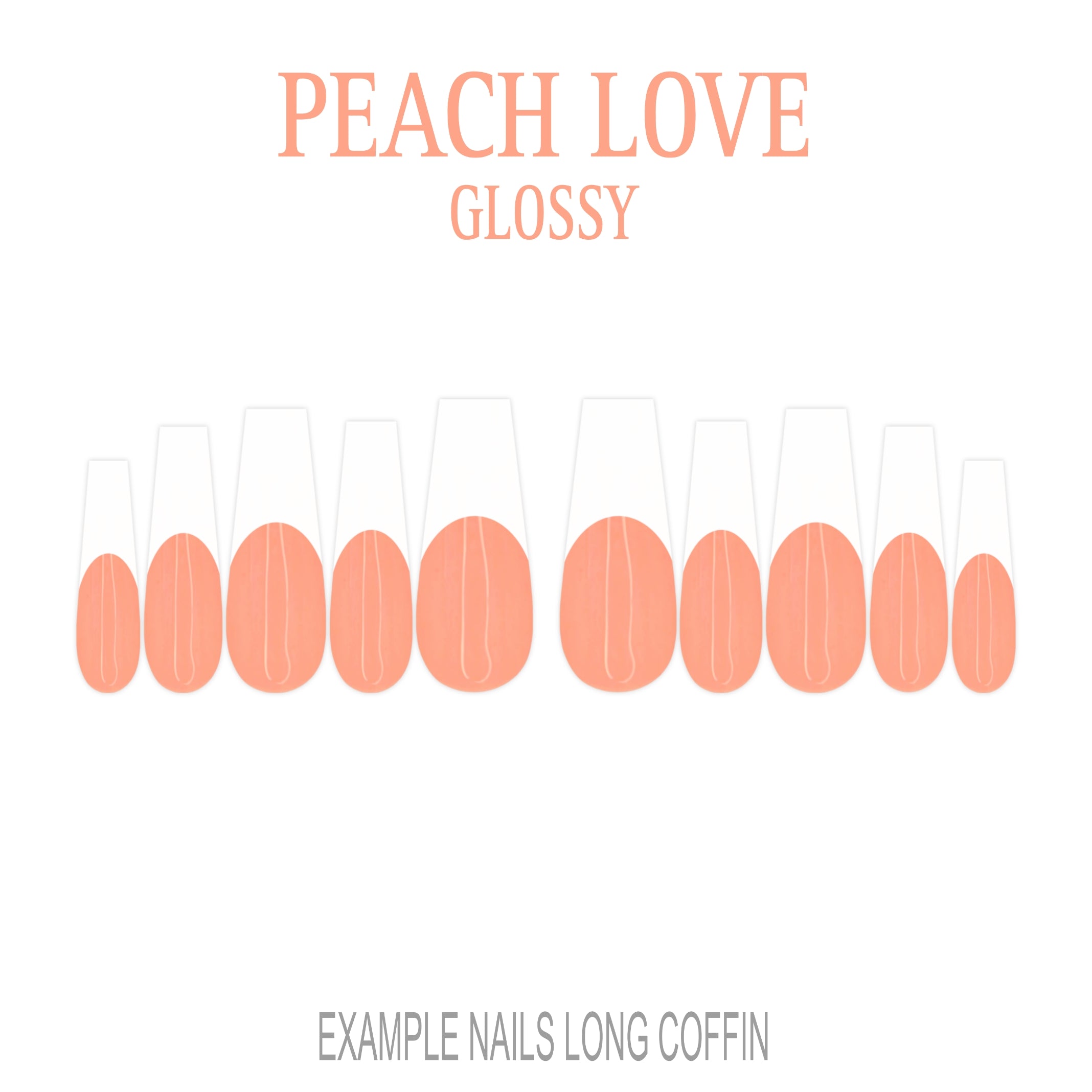Peach Love French peach tip press-on nails