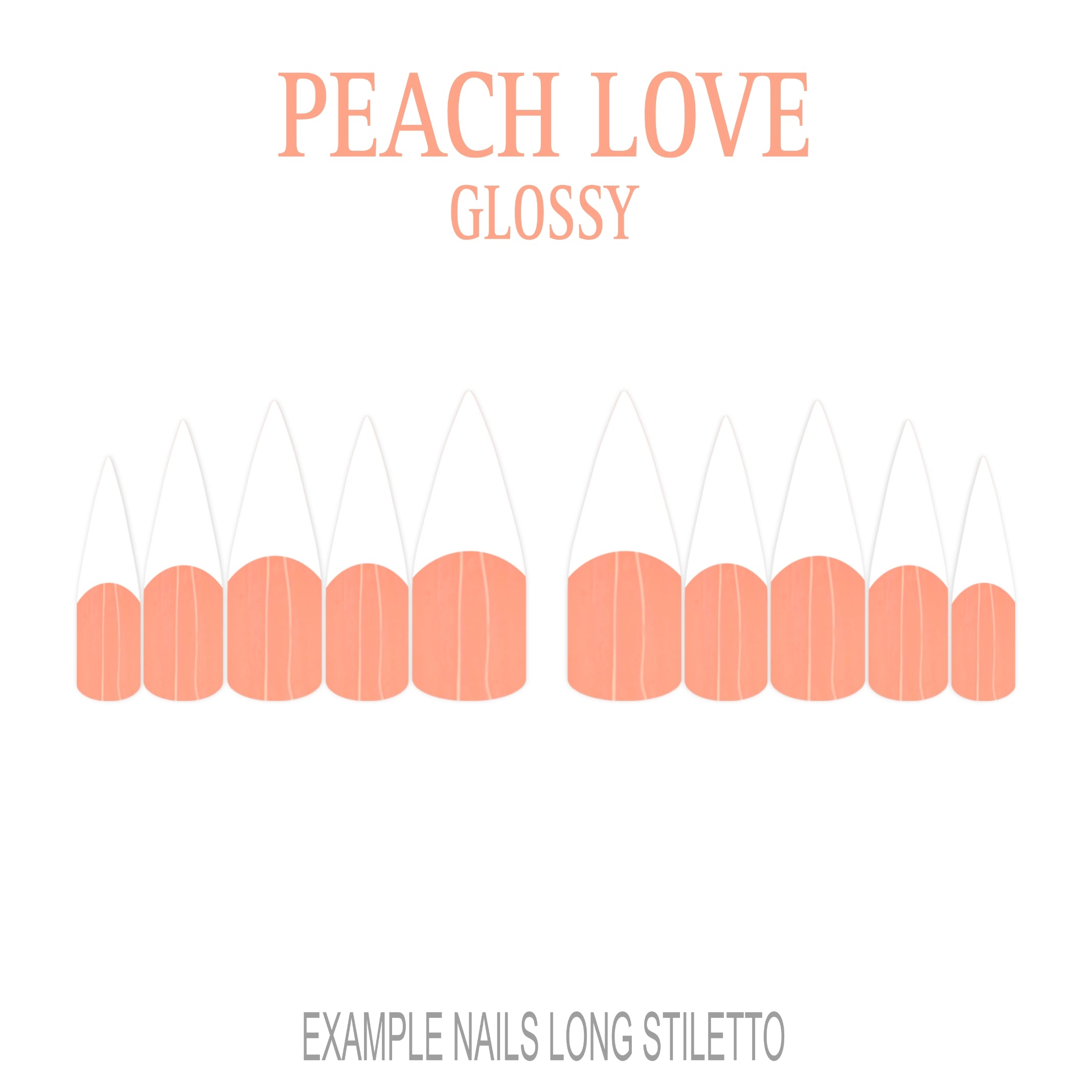 Peach Love French peach tip press-on nails