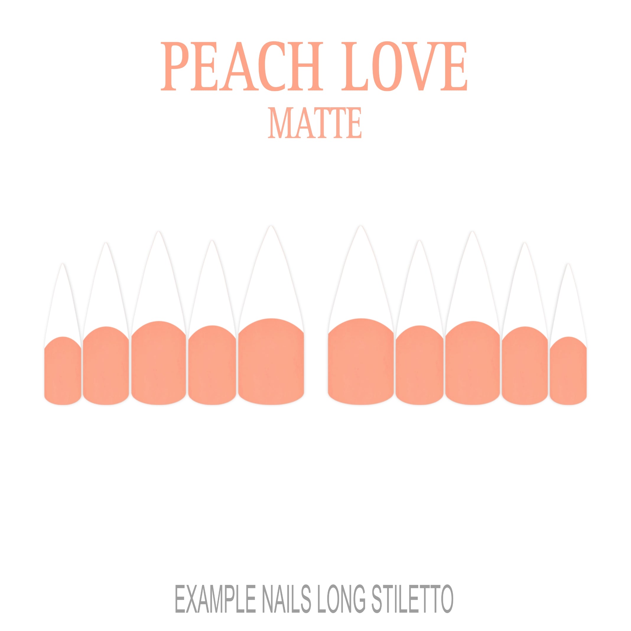 Peach Love French peach tip press-on nails