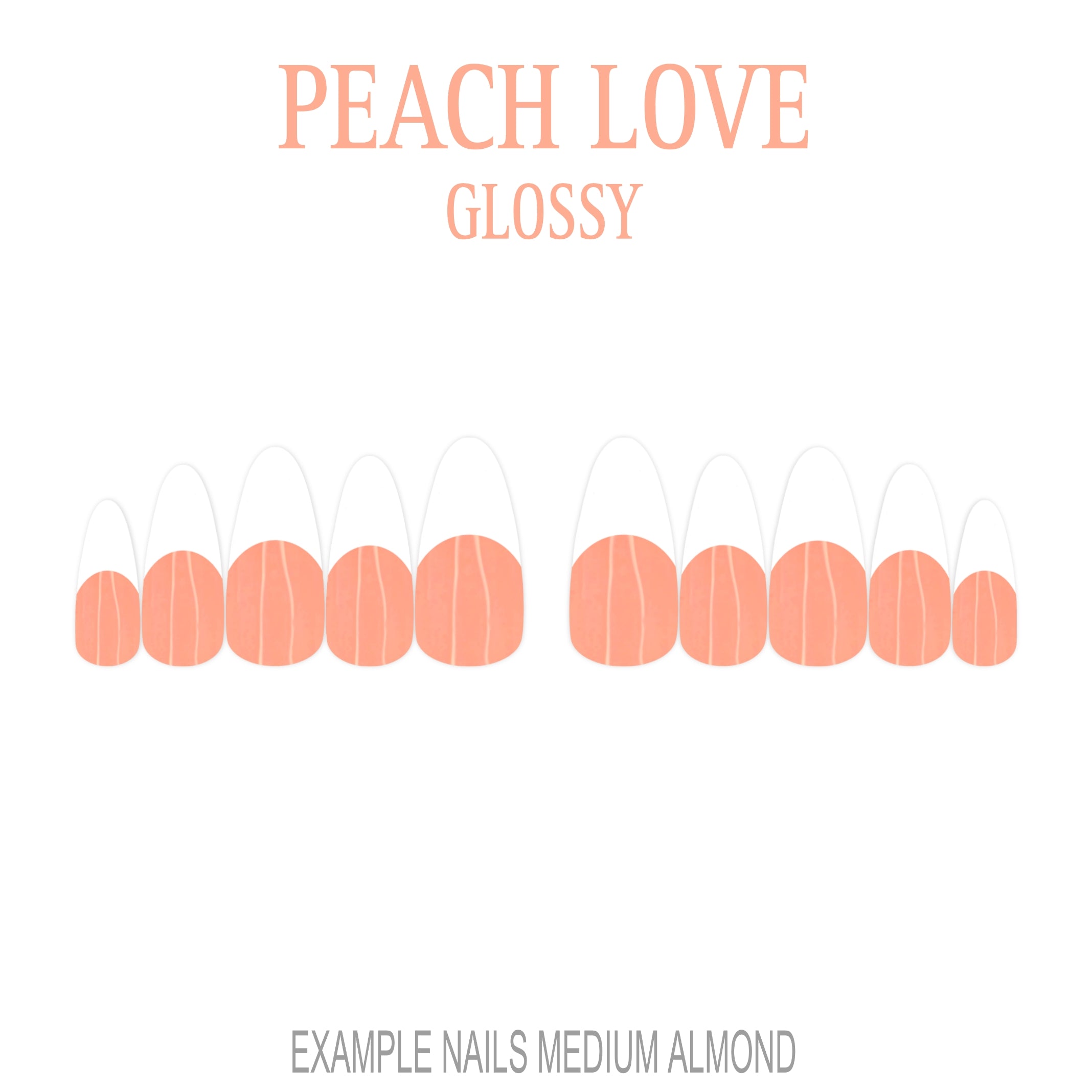 Peach Love French peach tip press-on nails