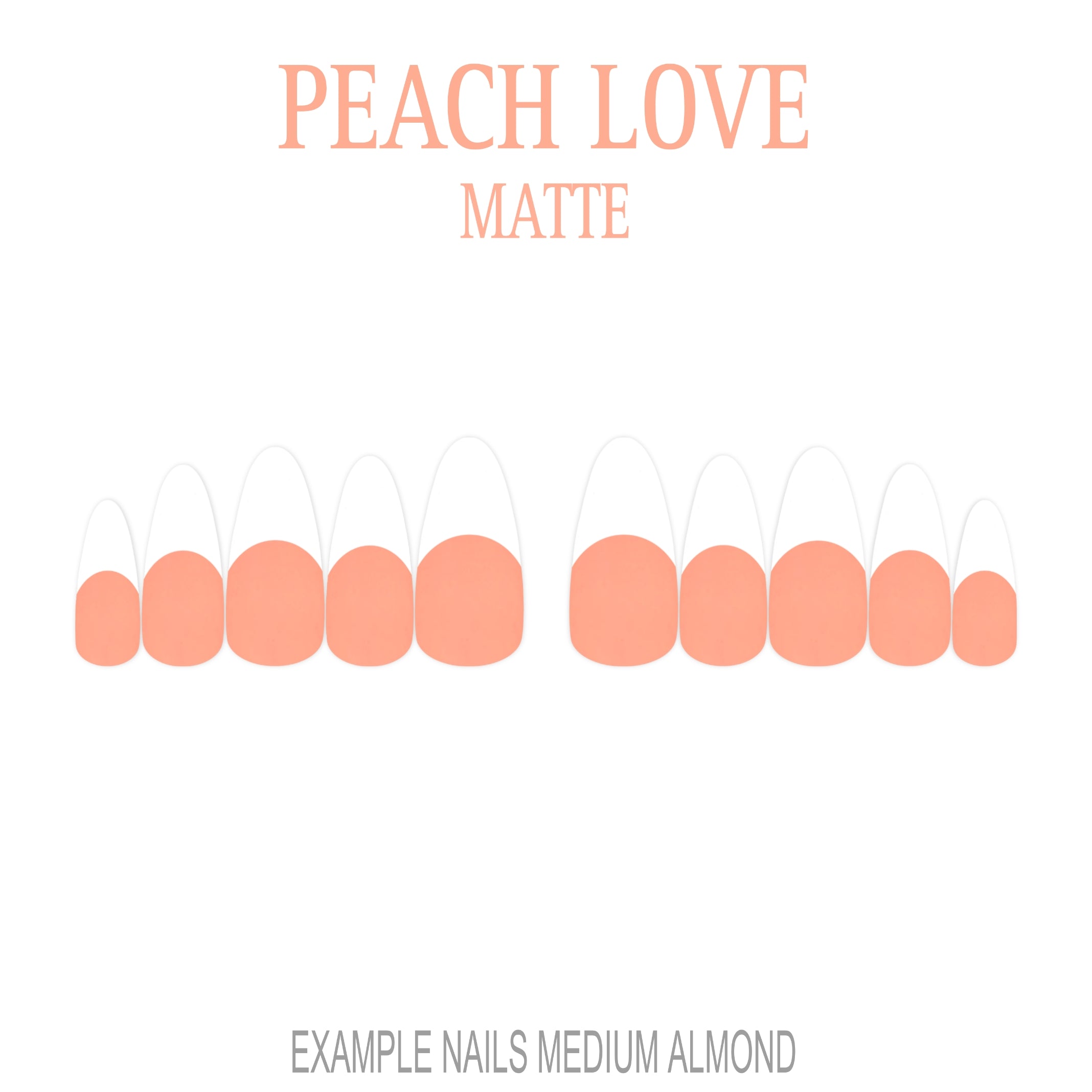 Peach Love French peach tip press-on nails