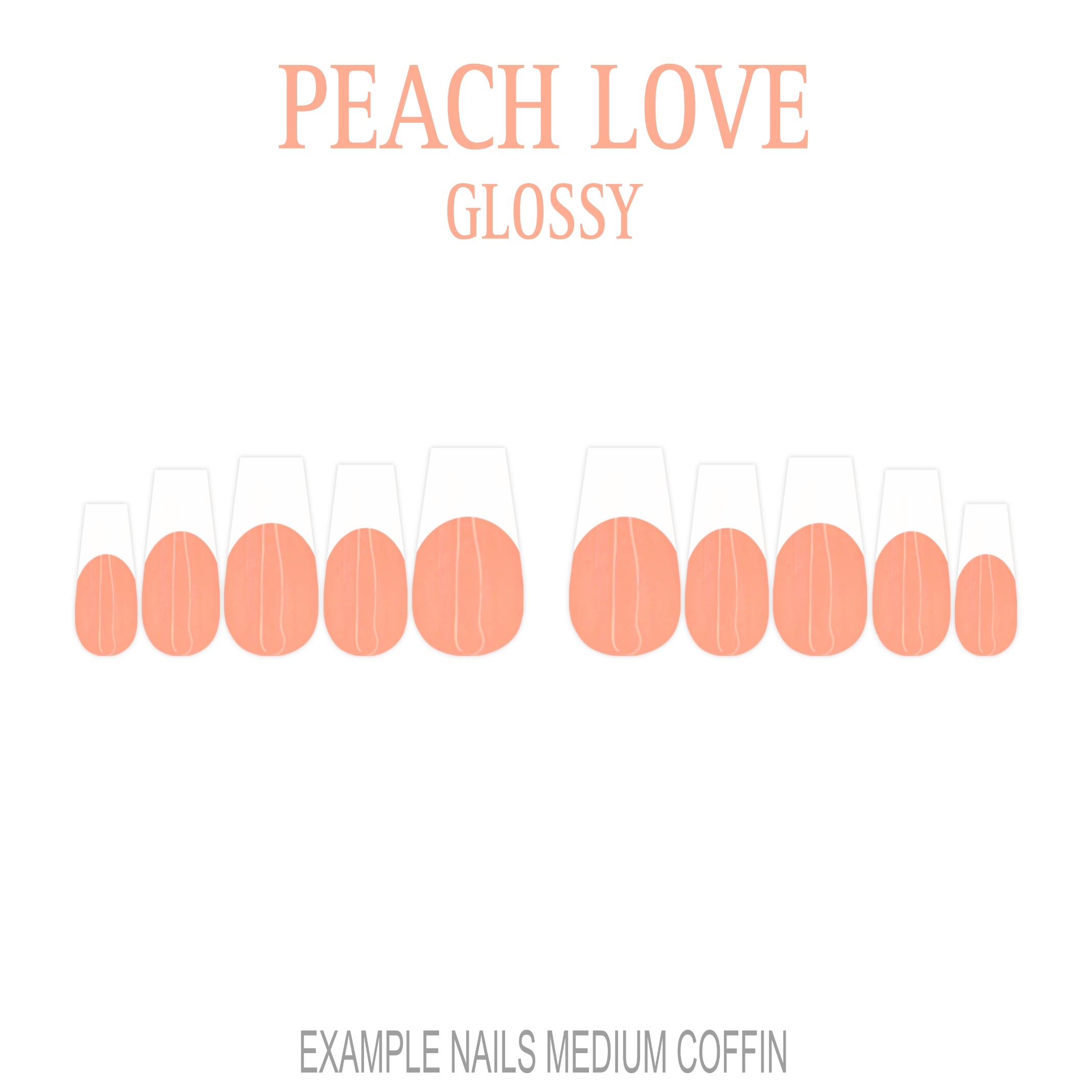 Peach Love French peach tip press-on nails