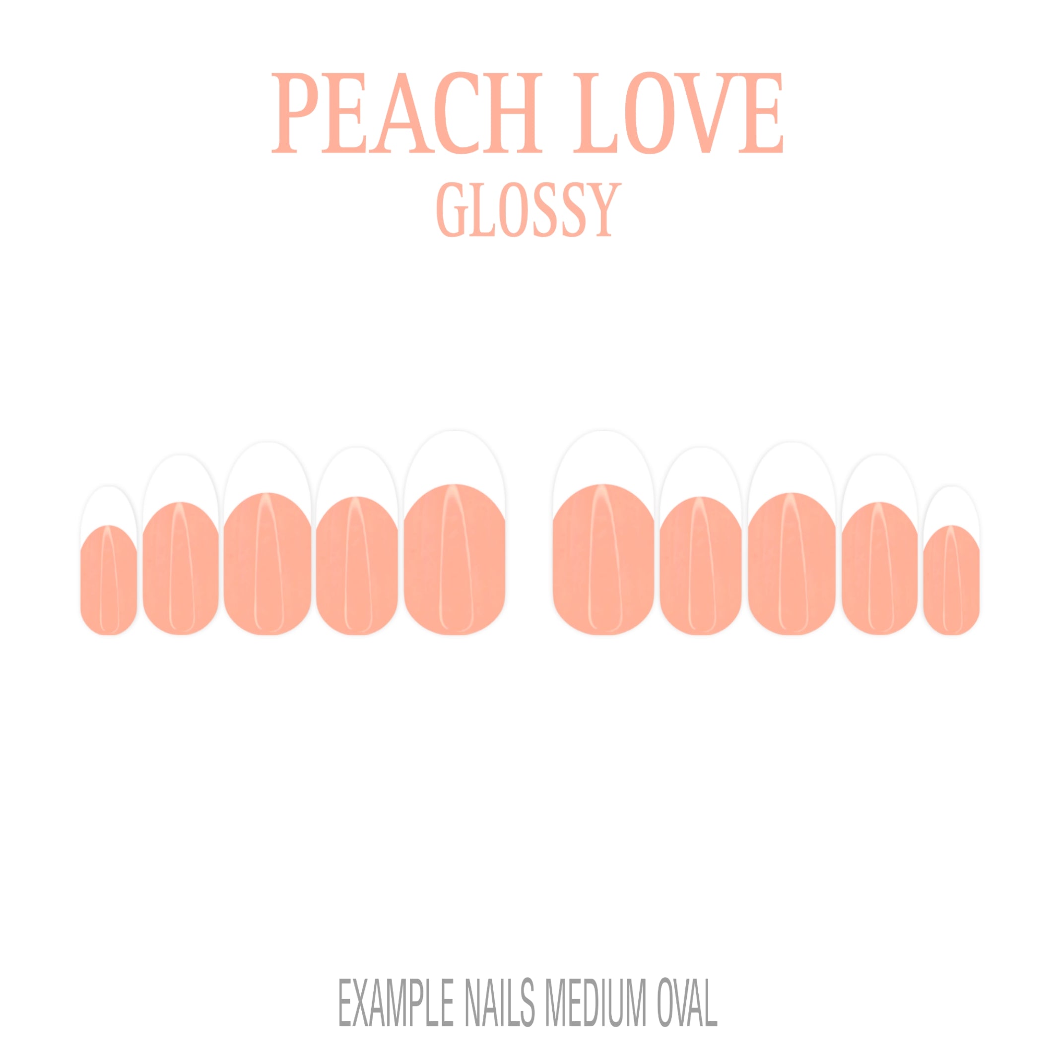 Peach Love French peach tip press-on nails