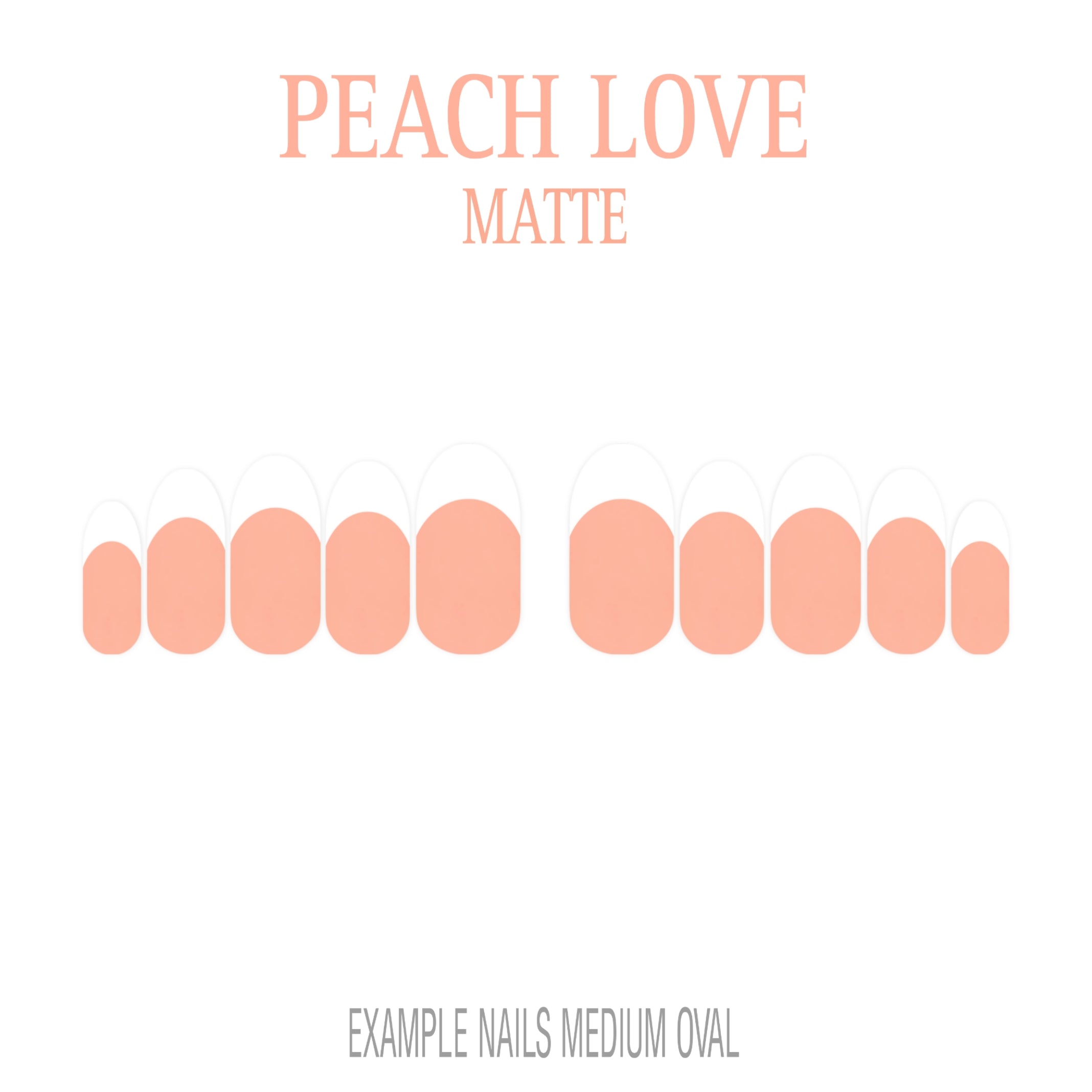 Peach Love French peach tip press-on nails