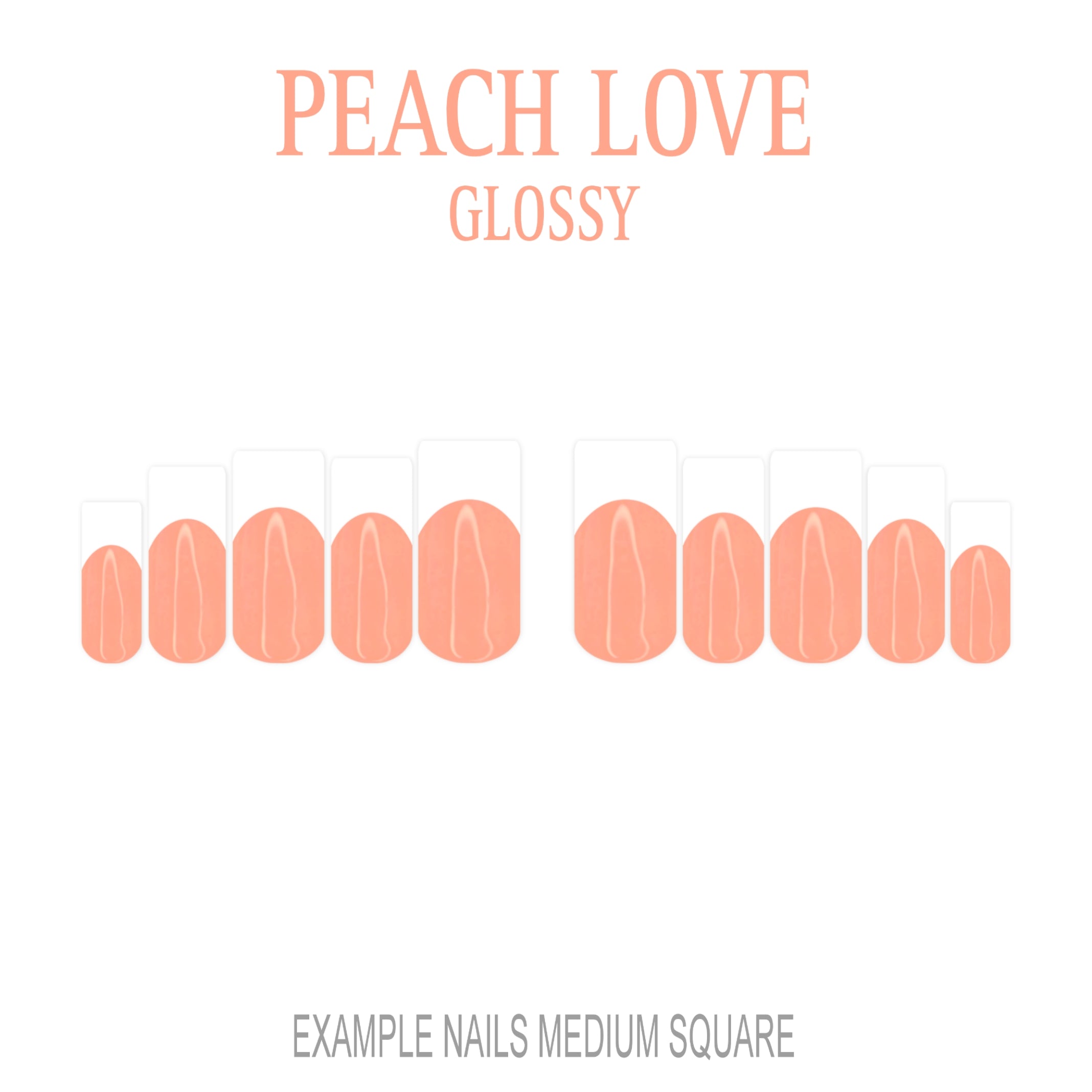 Peach Love French peach tip press-on nails