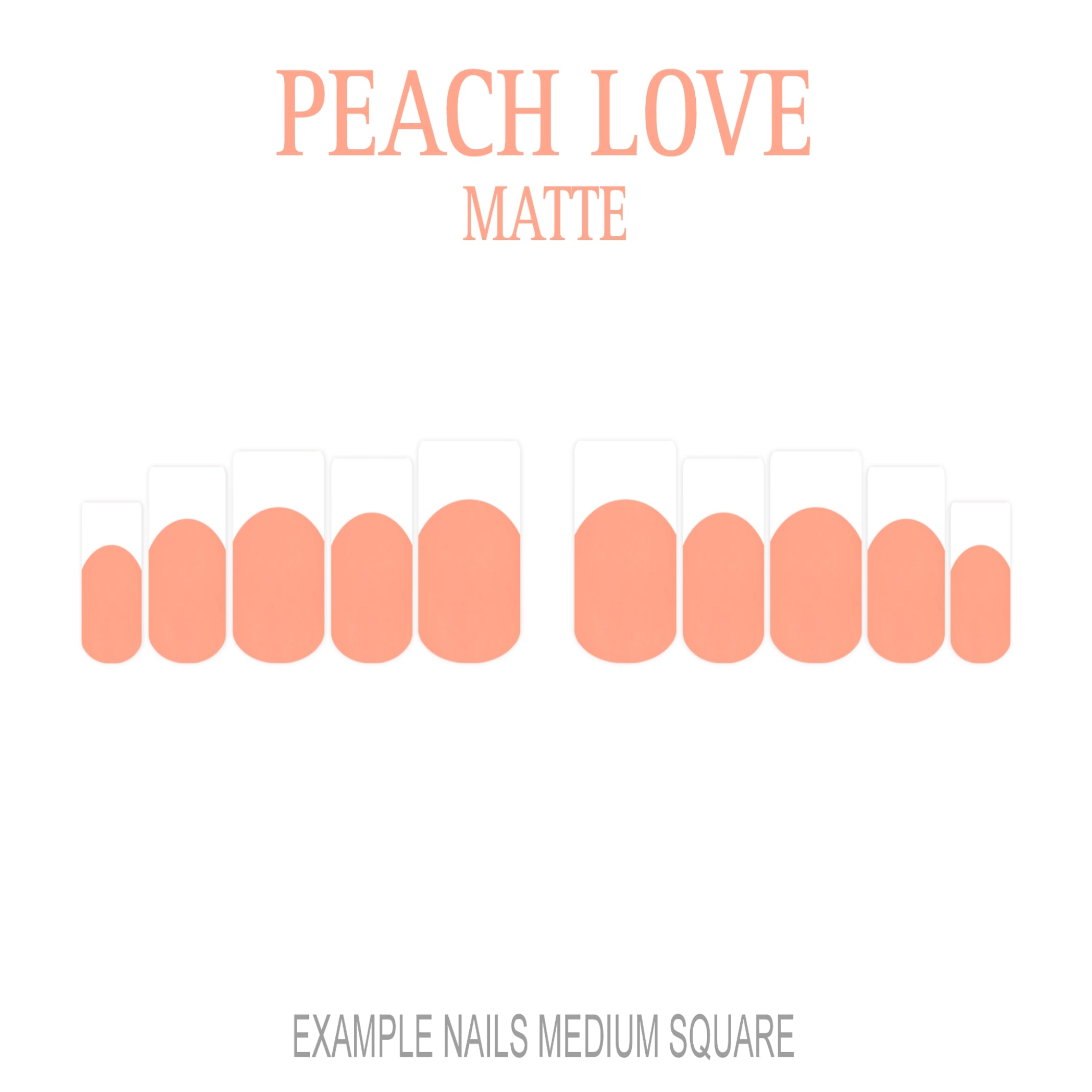 Peach Love French peach tip press-on nails