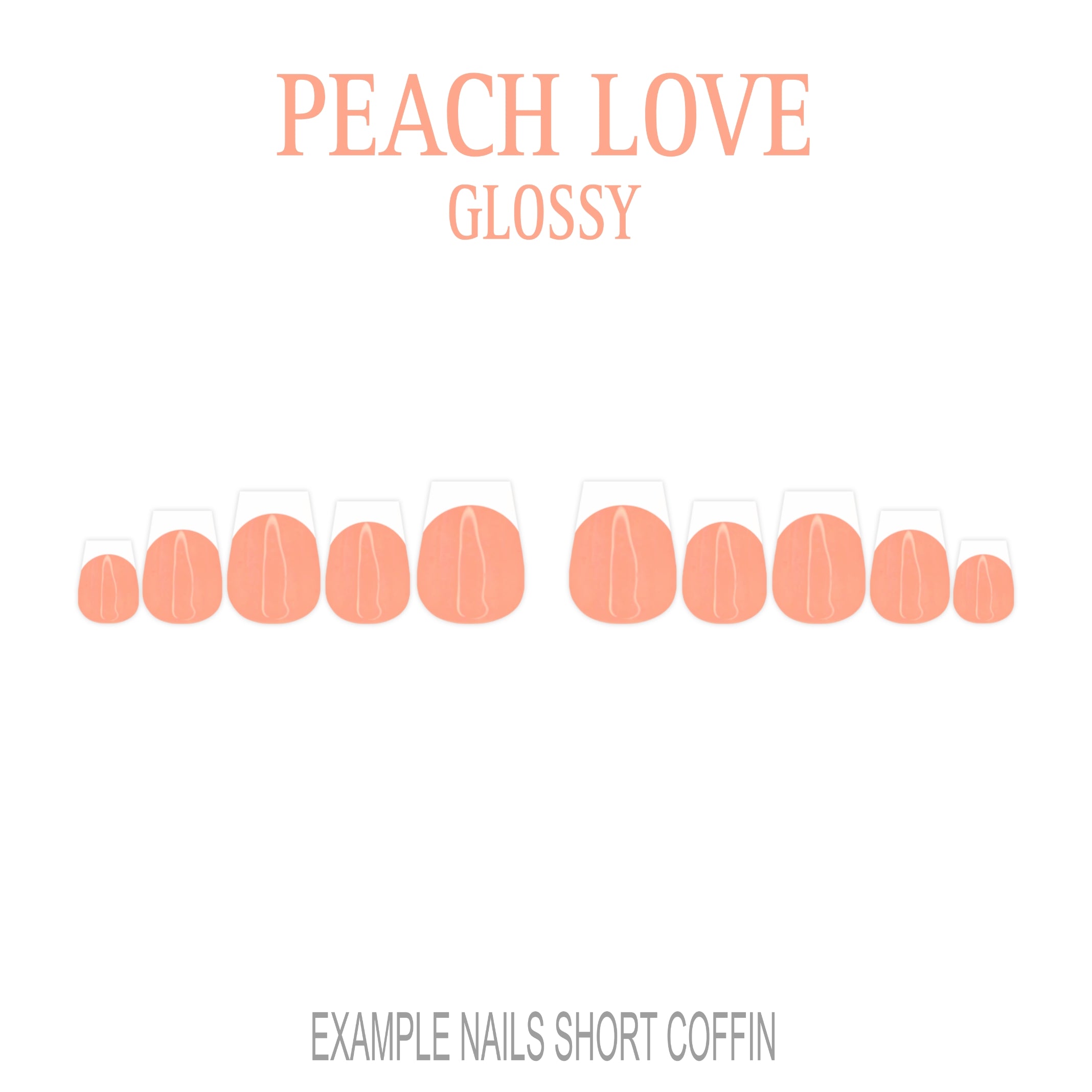 Peach Love French peach tip press-on nails