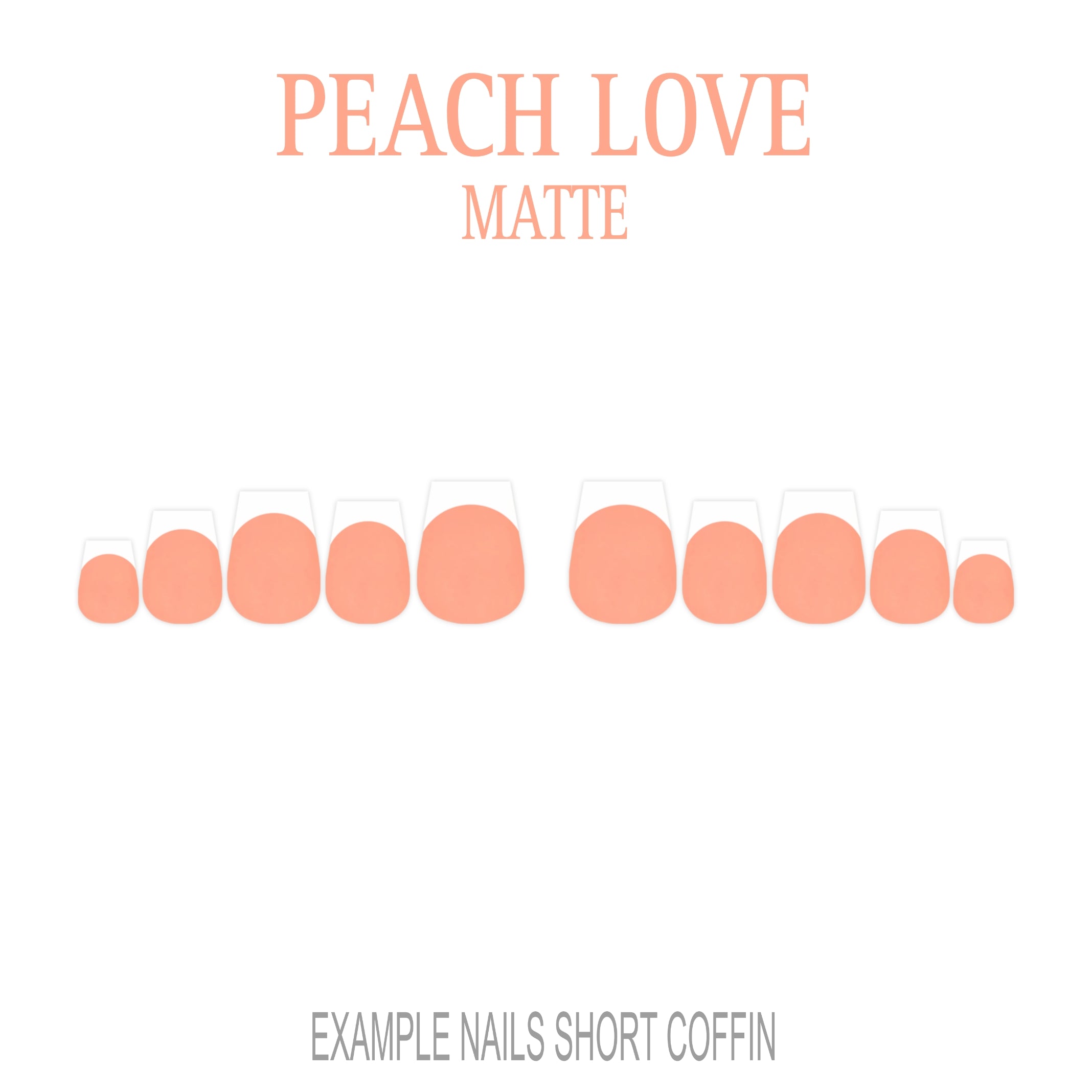 Peach Love French peach tip press-on nails