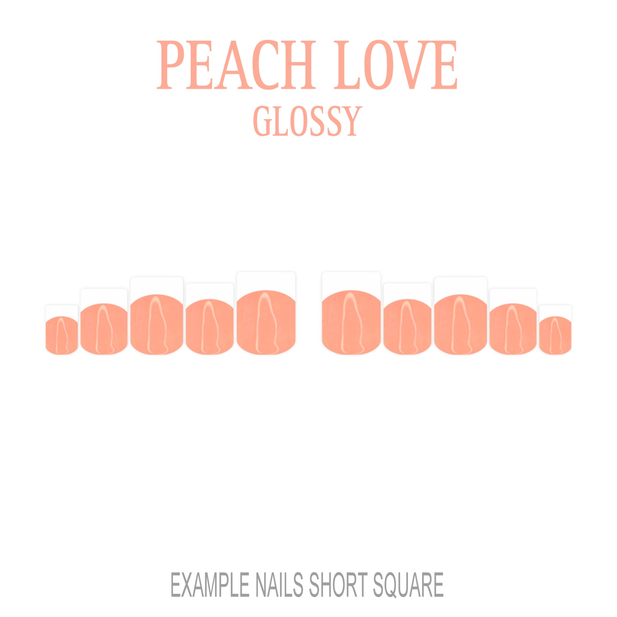 Peach Love French peach tip press-on nails