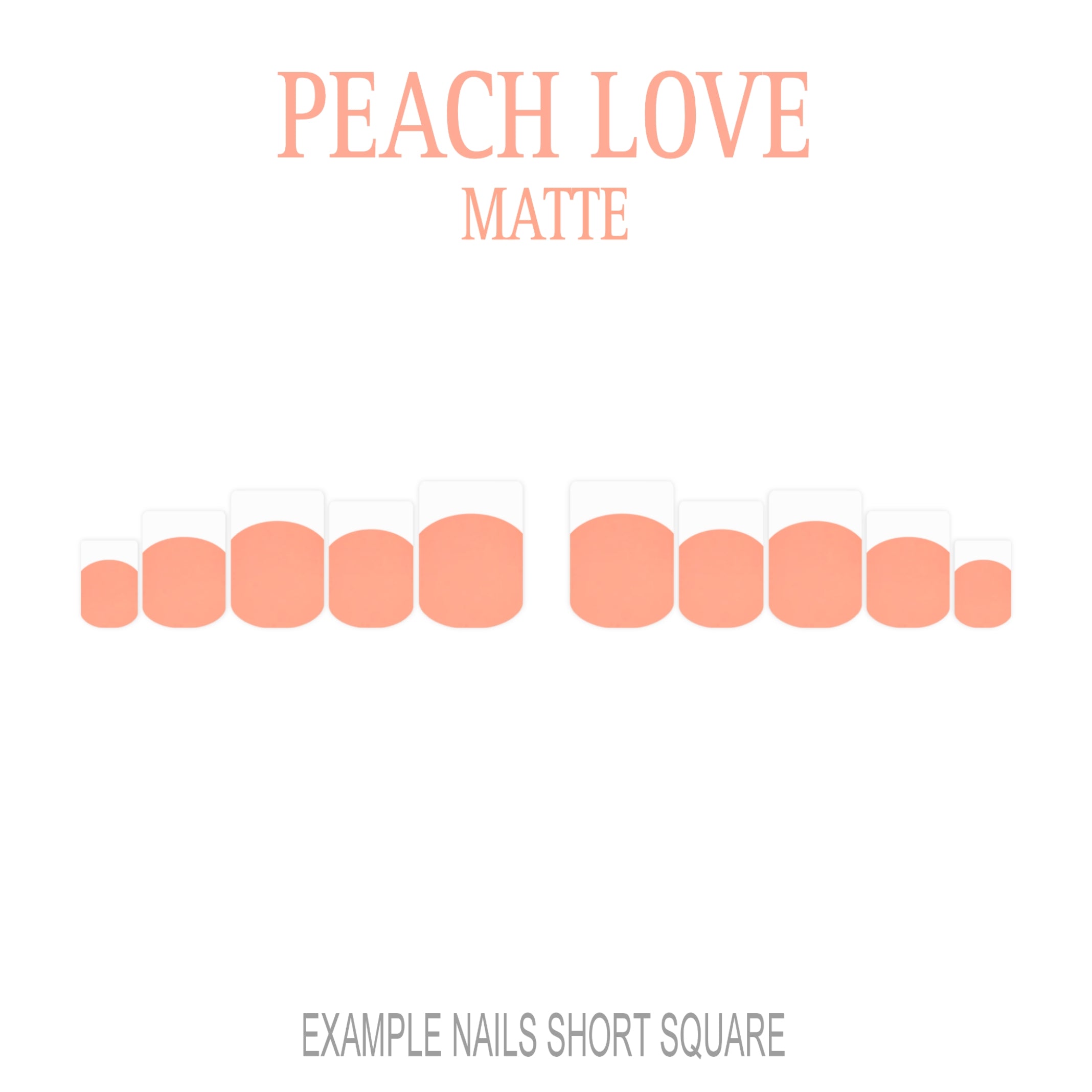 Peach Love French peach tip press-on nails