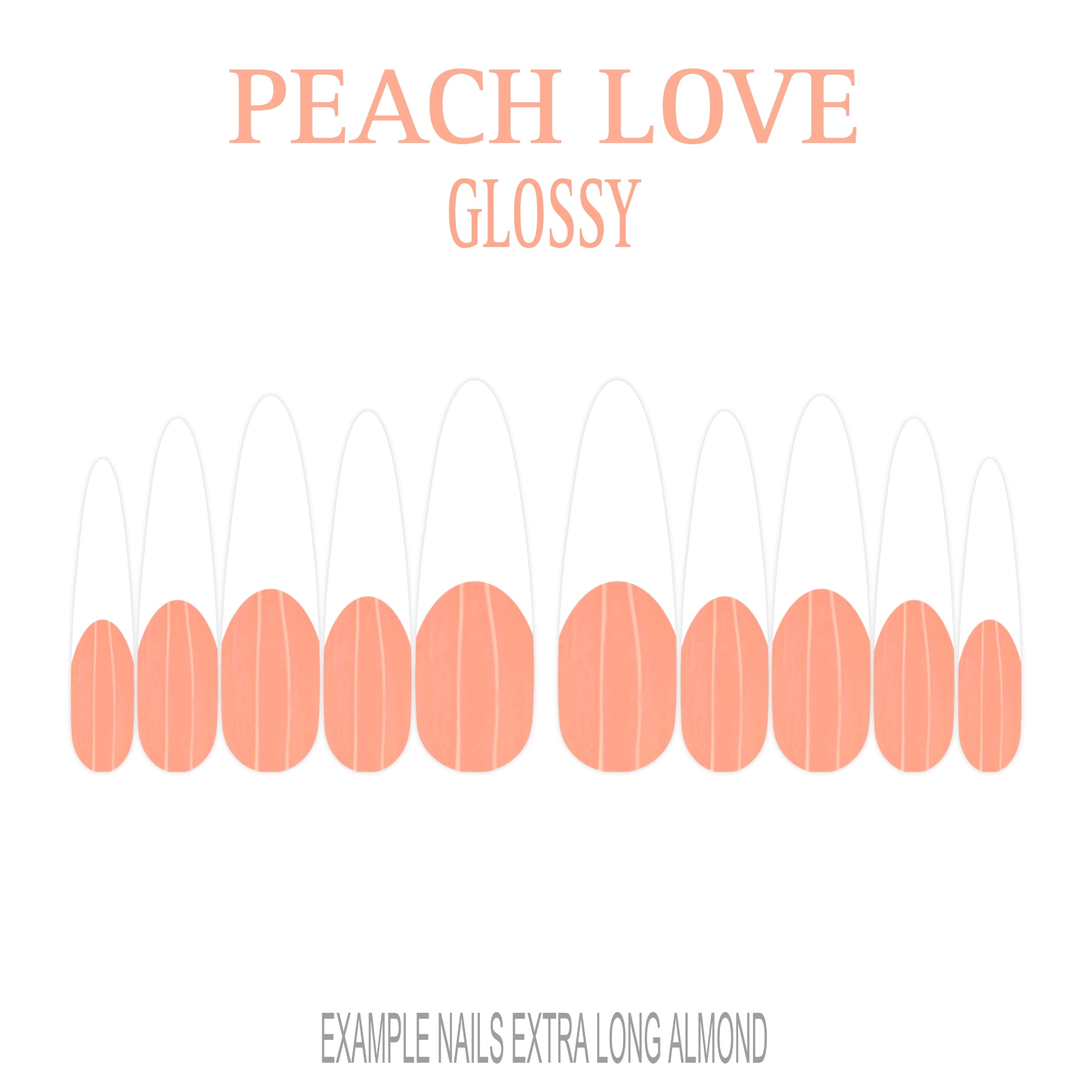Peach Love French peach tip press-on nails