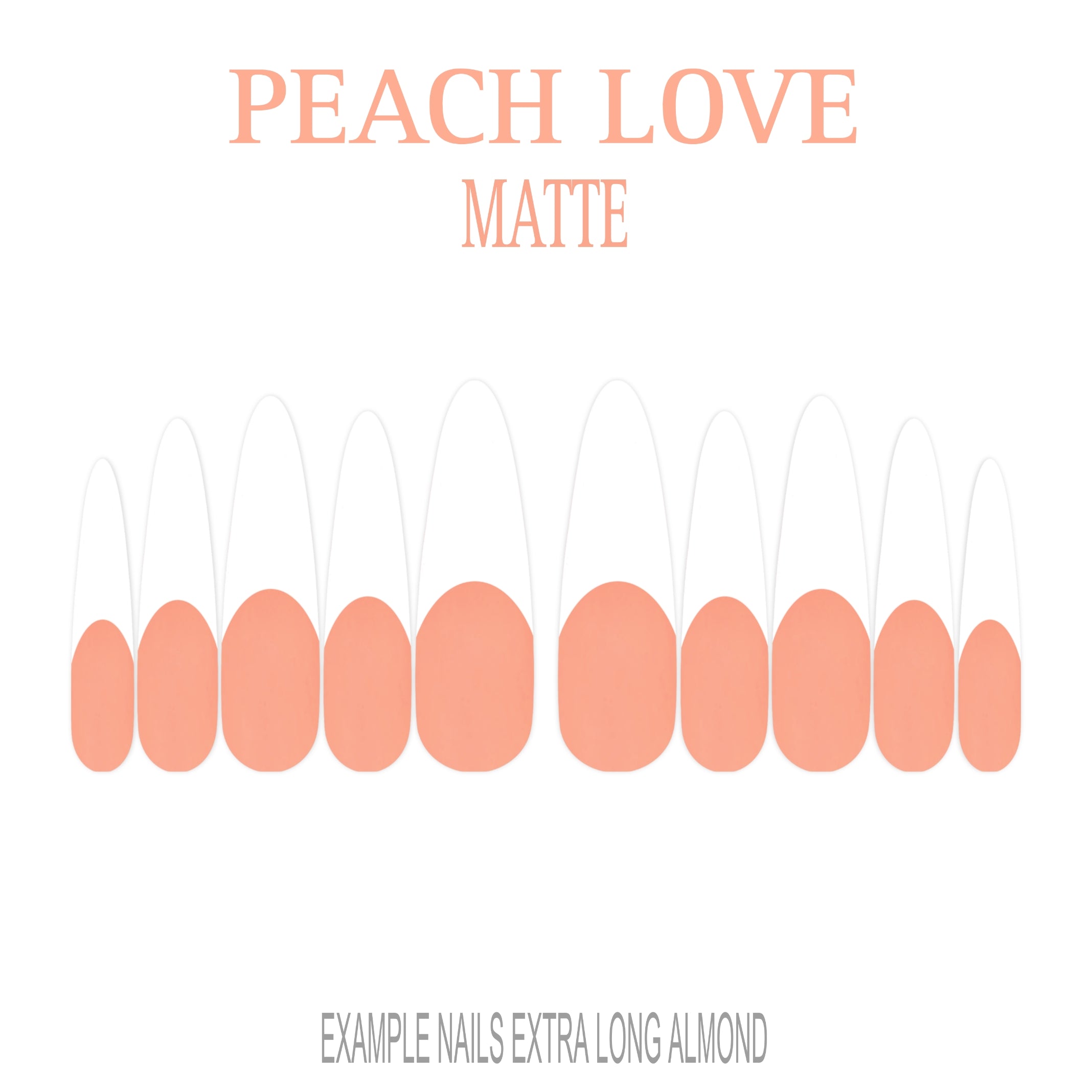 Peach Love French peach tip press-on nails