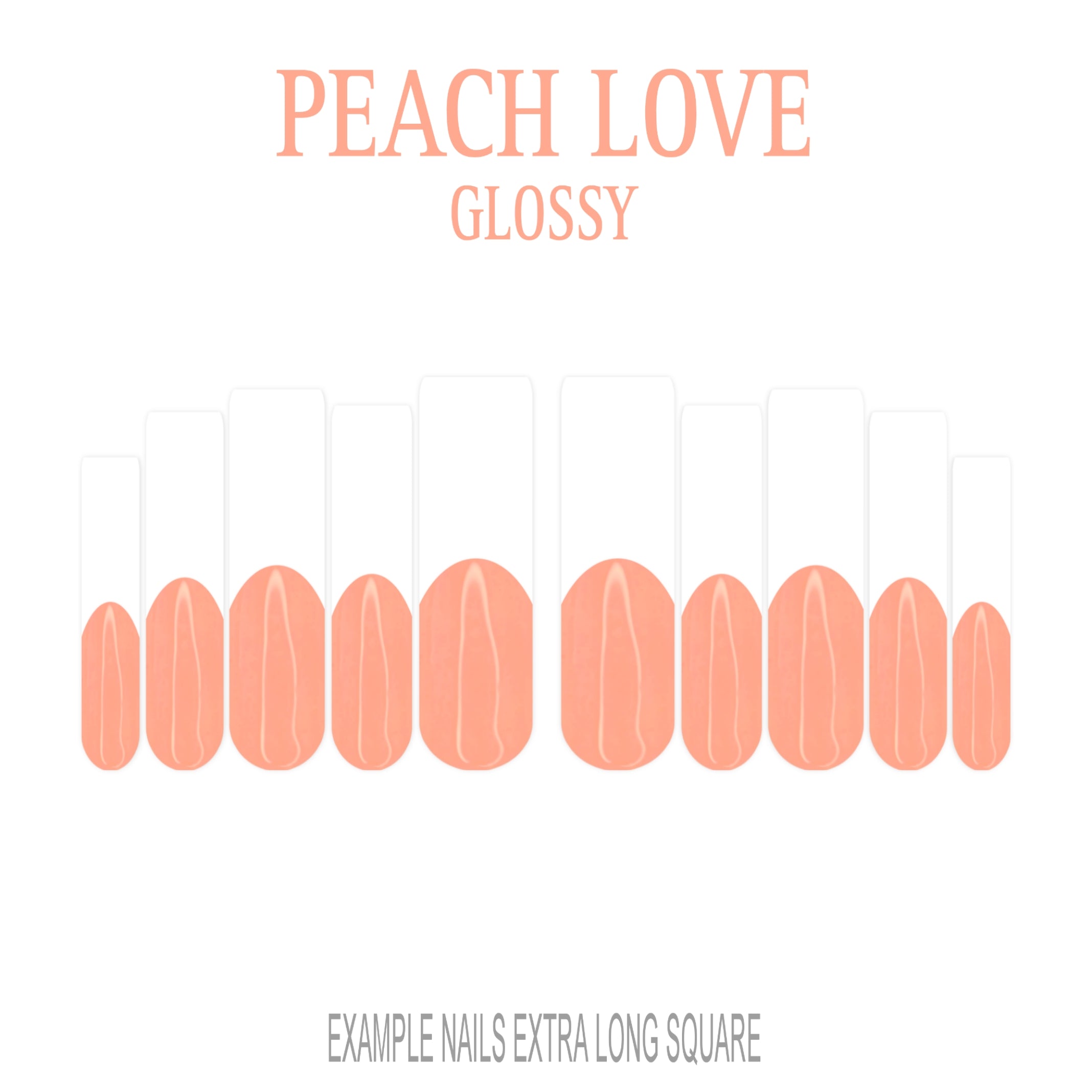 Peach Love French peach tip press-on nails