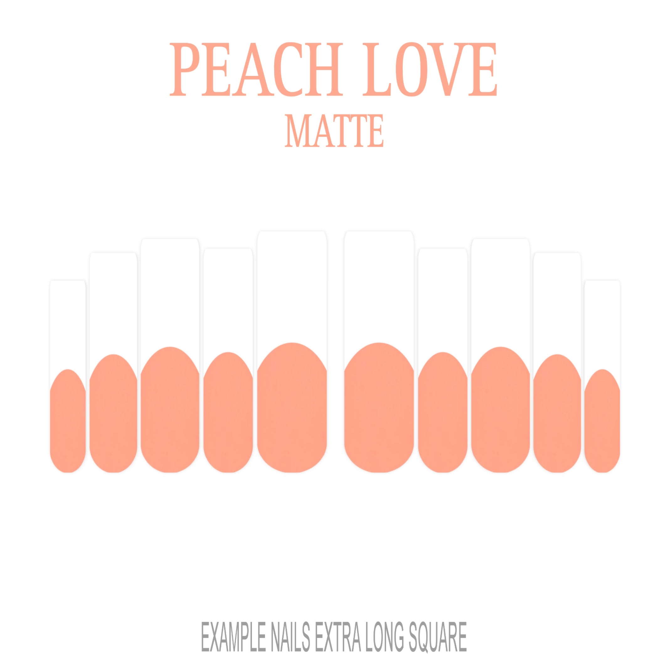 Peach Love French peach tip press-on nails
