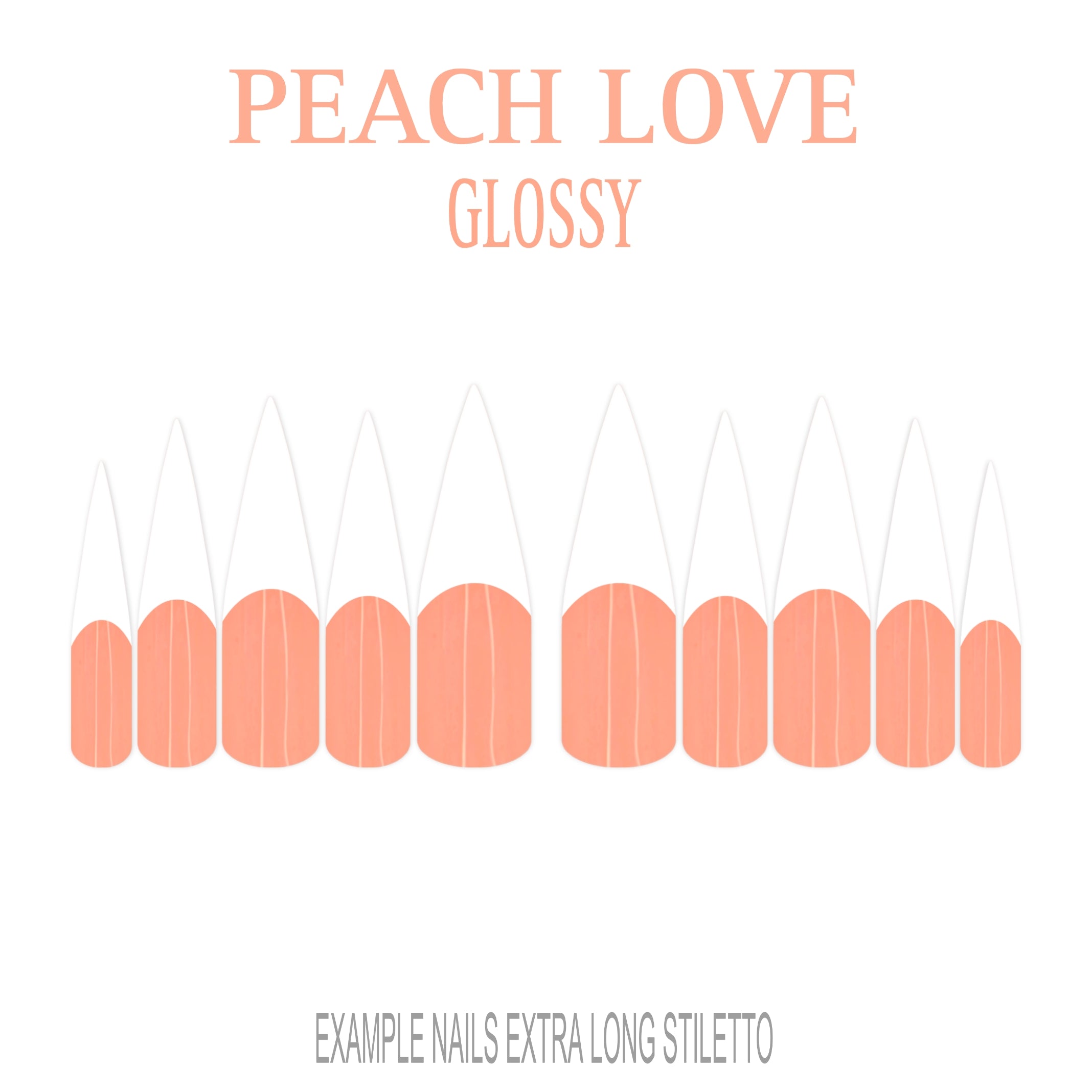 Peach Love French peach tip press-on nails