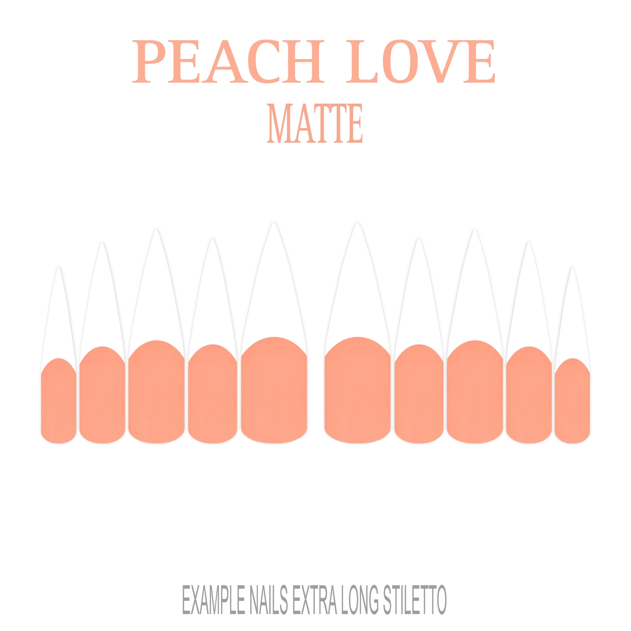 Peach Love French peach tip press-on nails