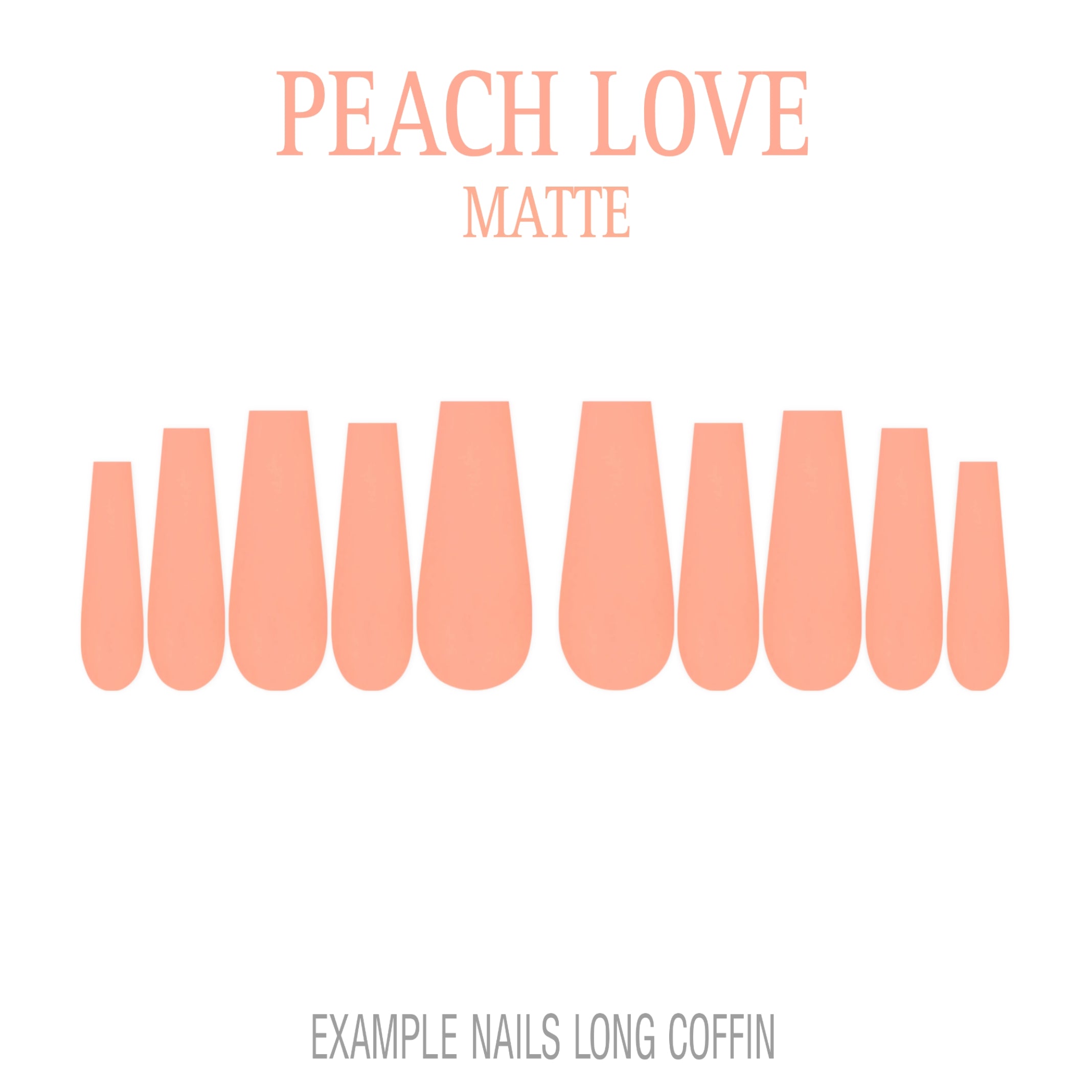 Peach Love soft peach press-on nails