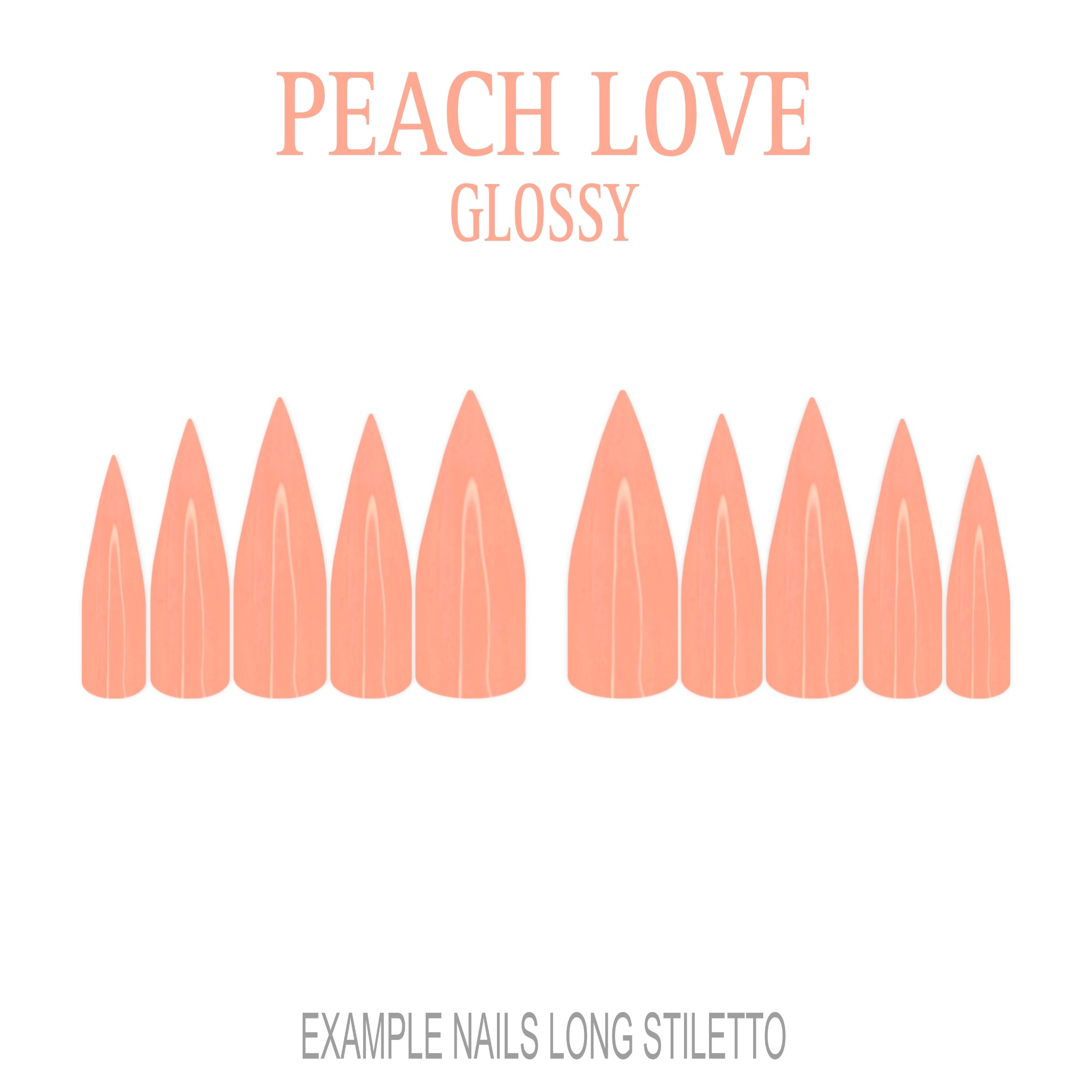 Peach Love soft peach press-on nails