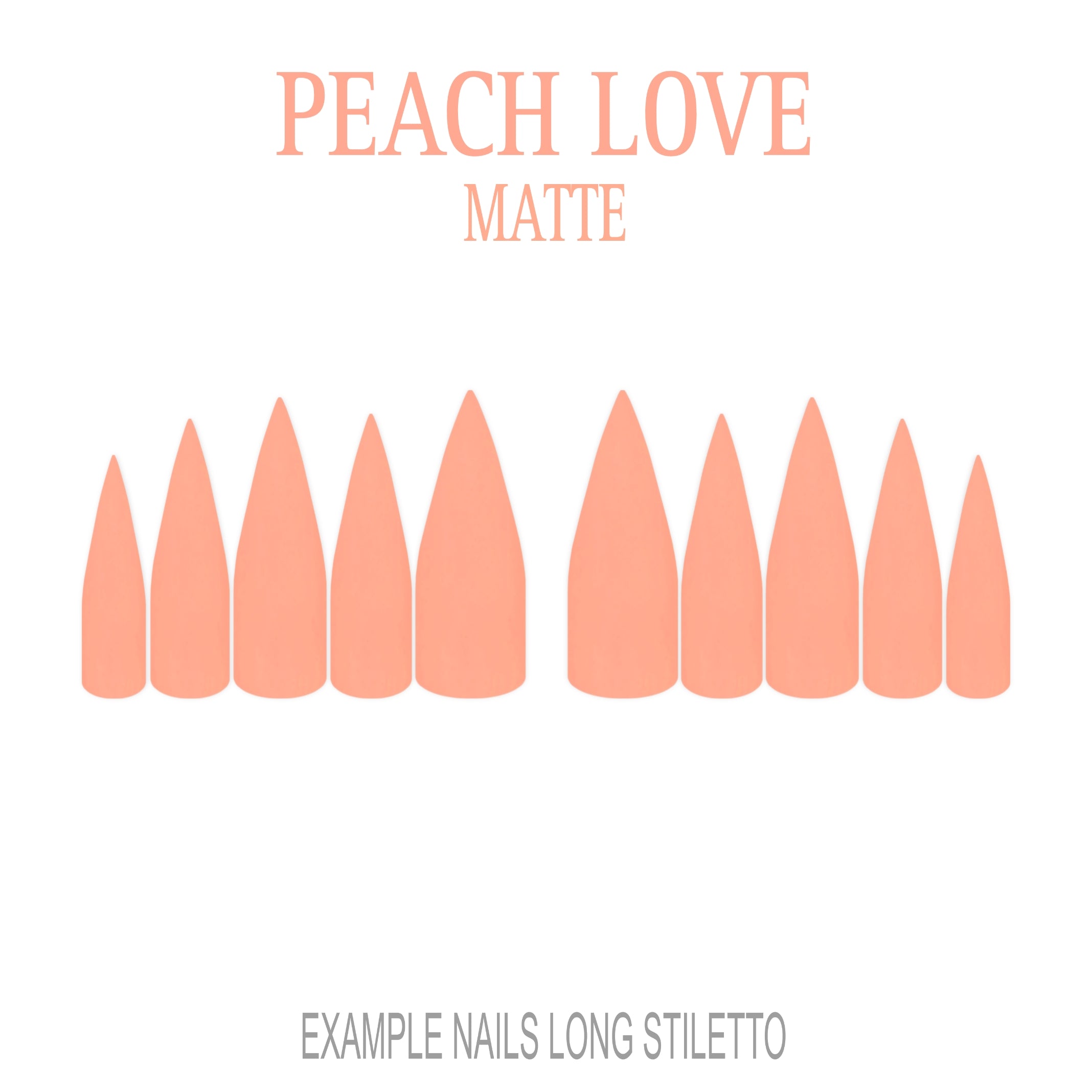 Peach Love soft peach press-on nails