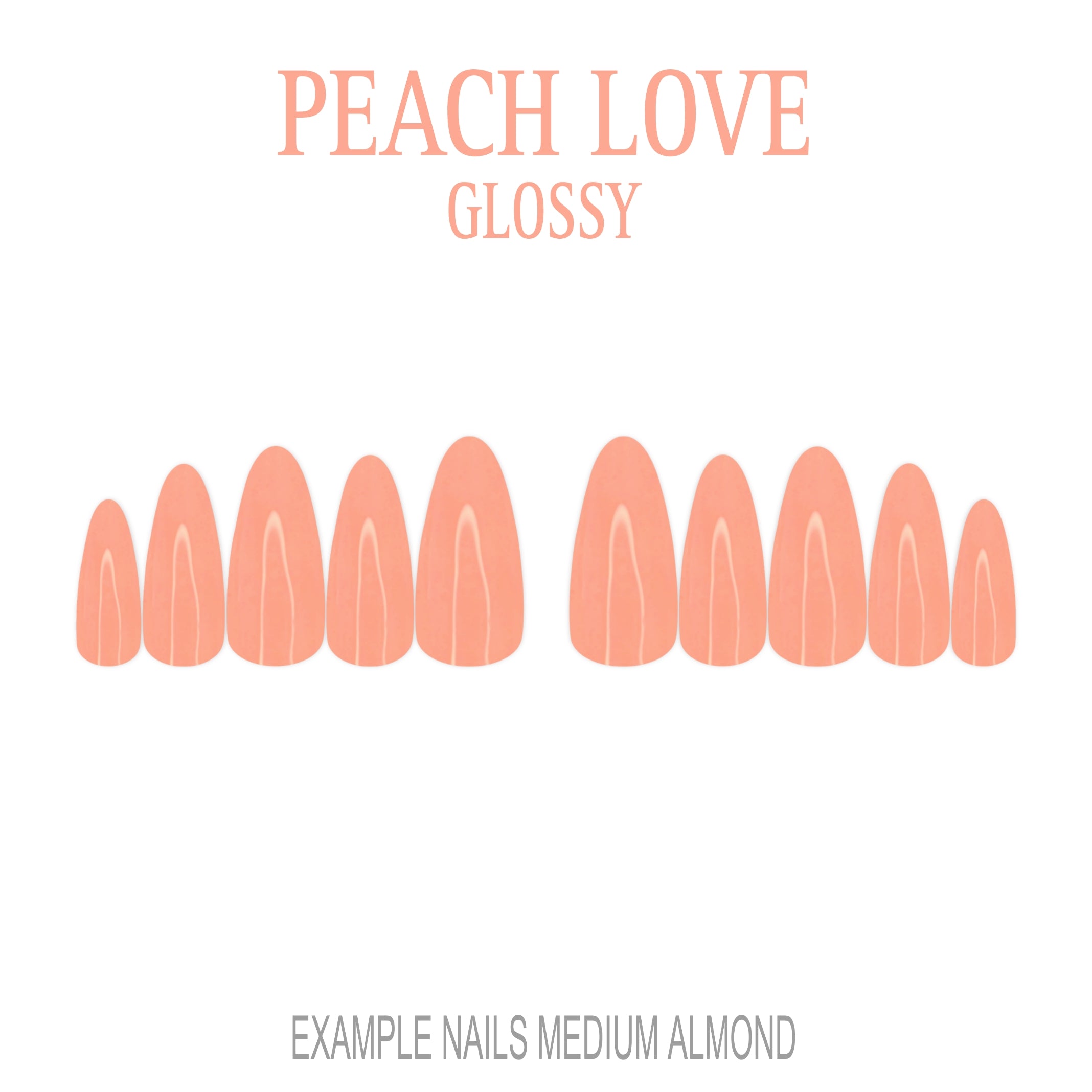 Peach Love soft peach press-on nails
