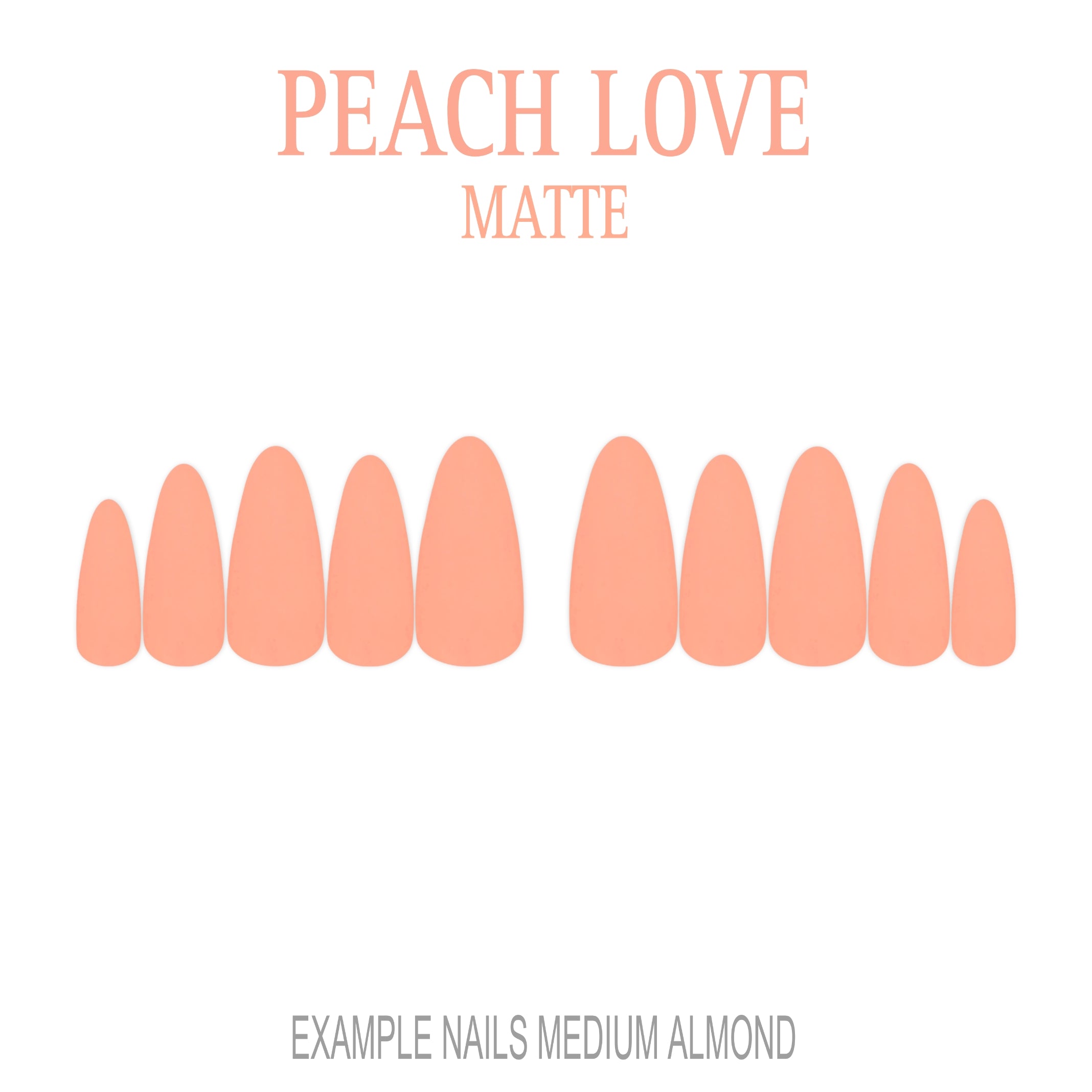Peach Love soft peach press-on nails