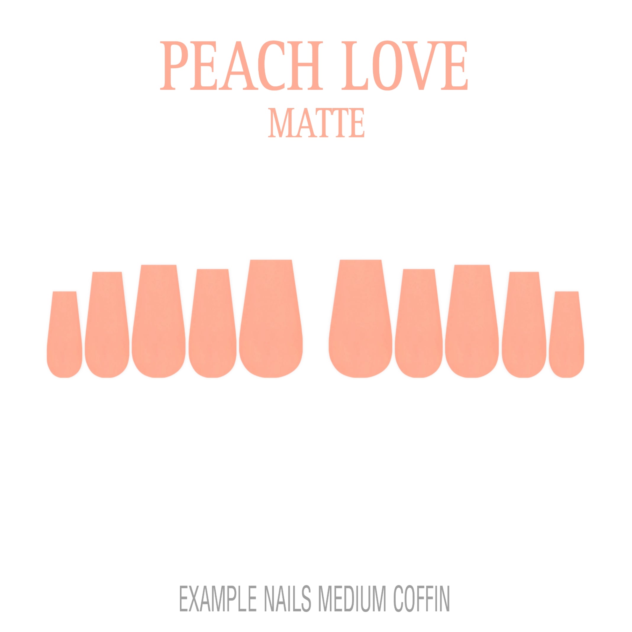 Peach Love soft peach press-on nails