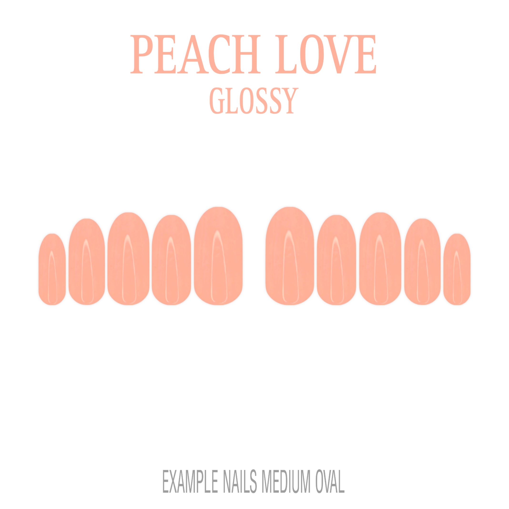 Peach Love soft peach press-on nails