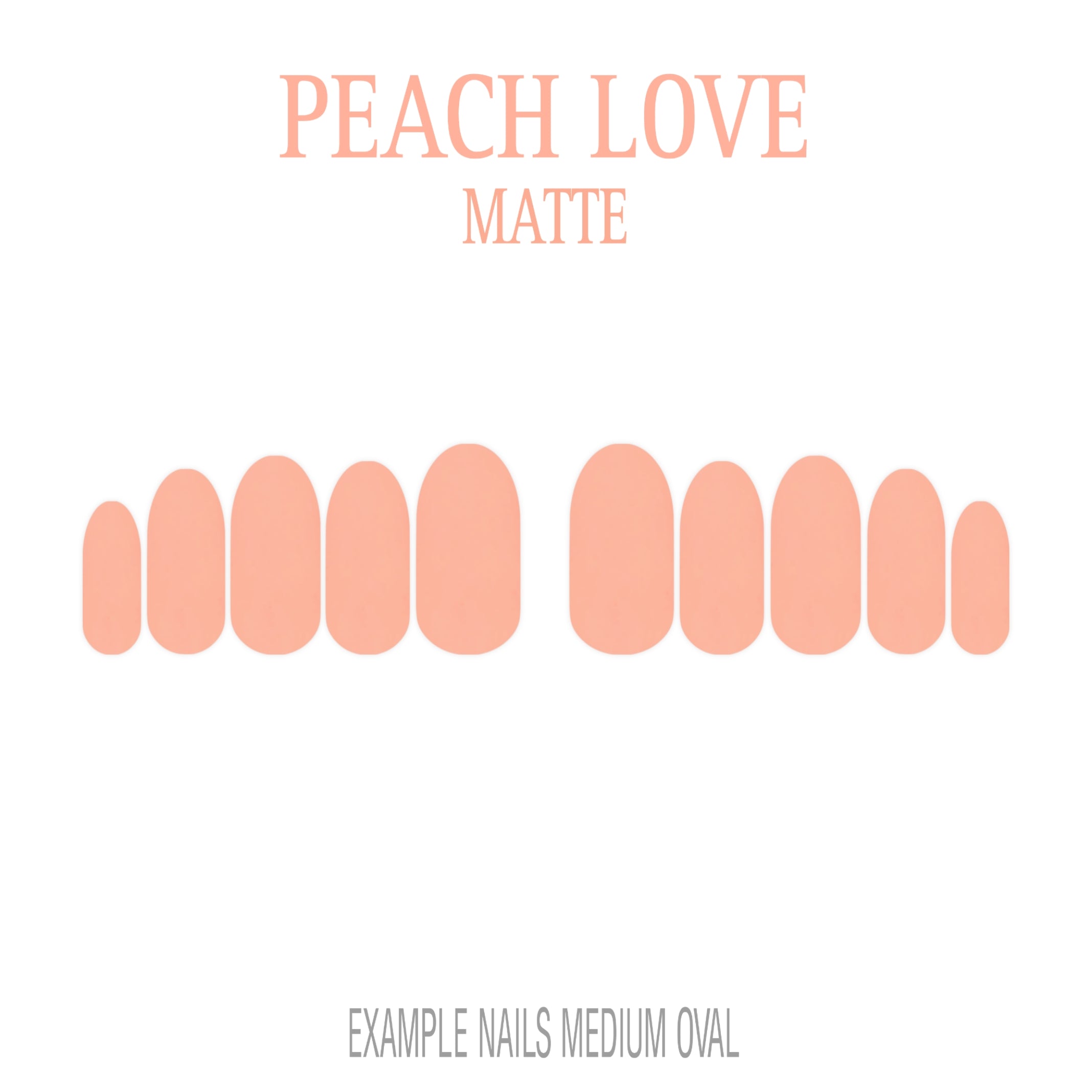 Peach Love soft peach press-on nails