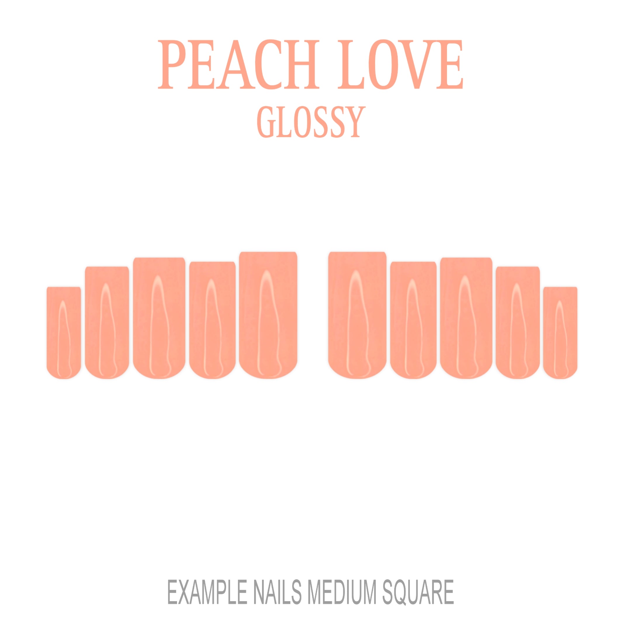 Peach Love soft peach press-on nails
