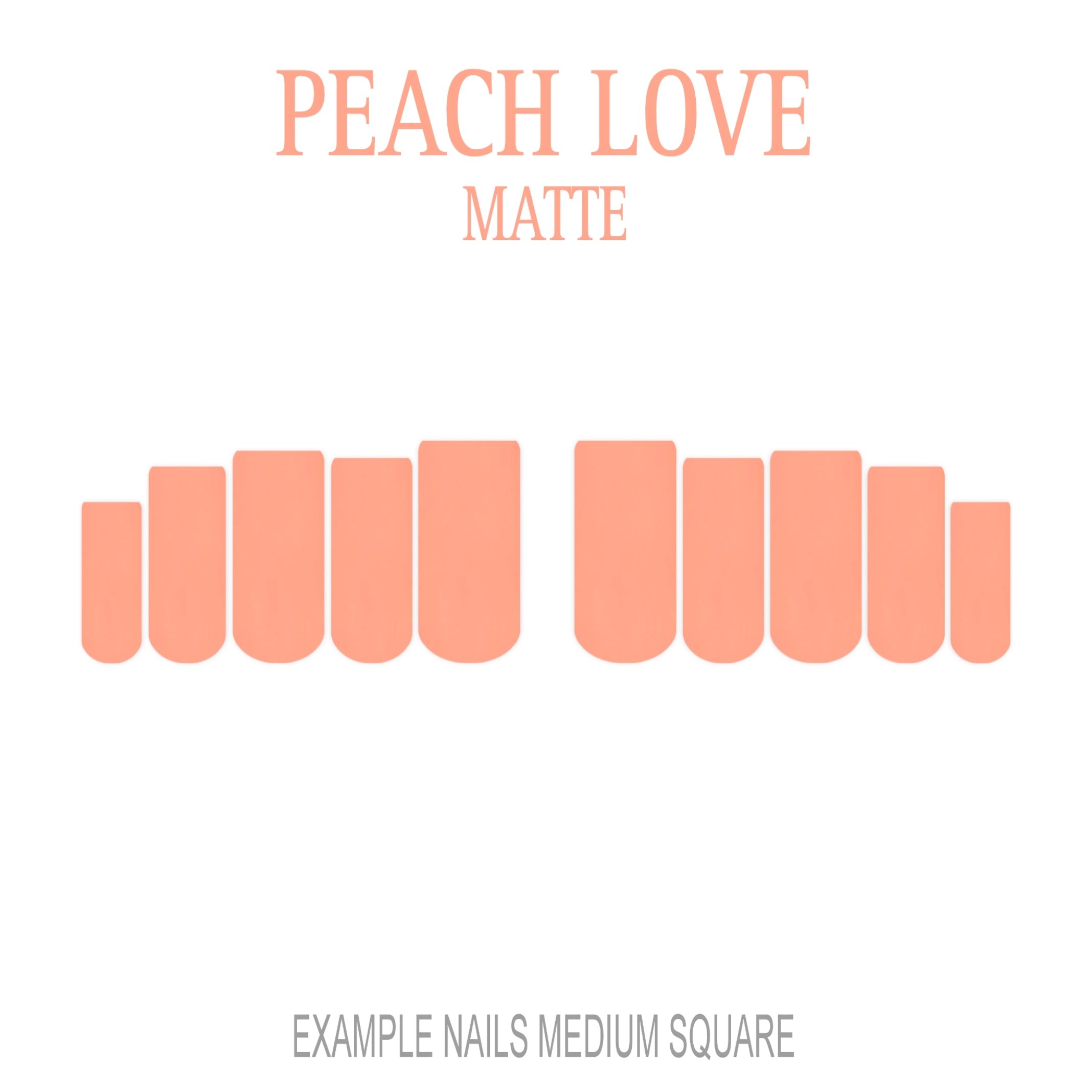 Peach Love soft peach press-on nails