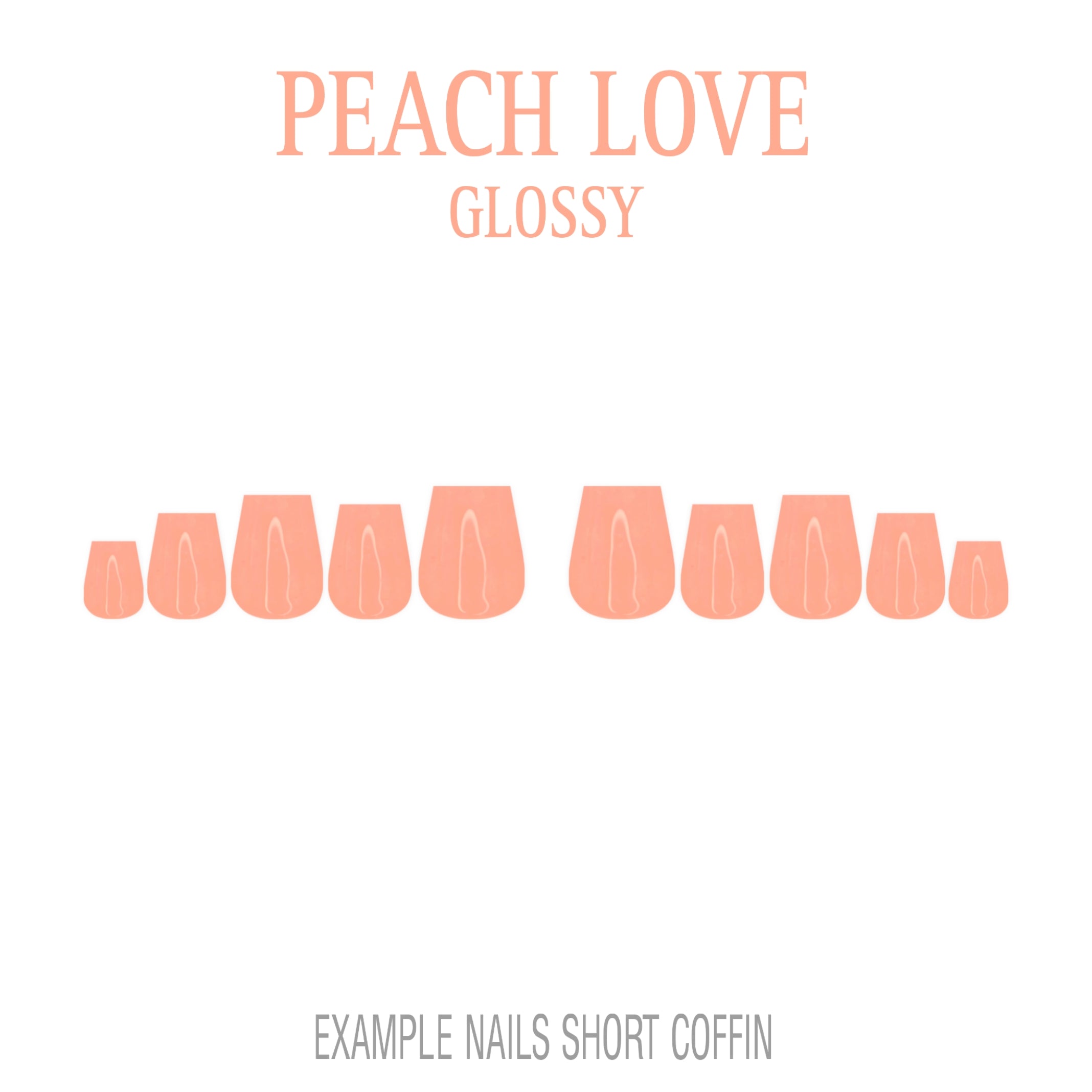 Peach Love soft peach press-on nails