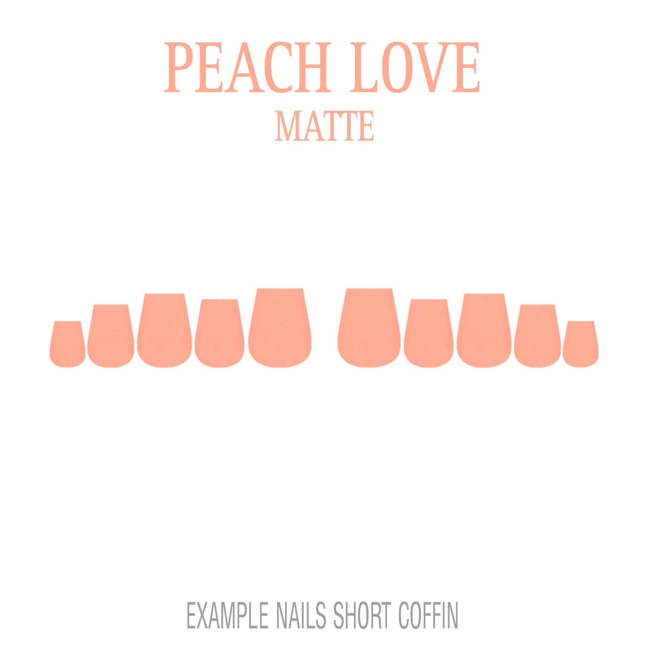 Peach Love soft peach press-on nails