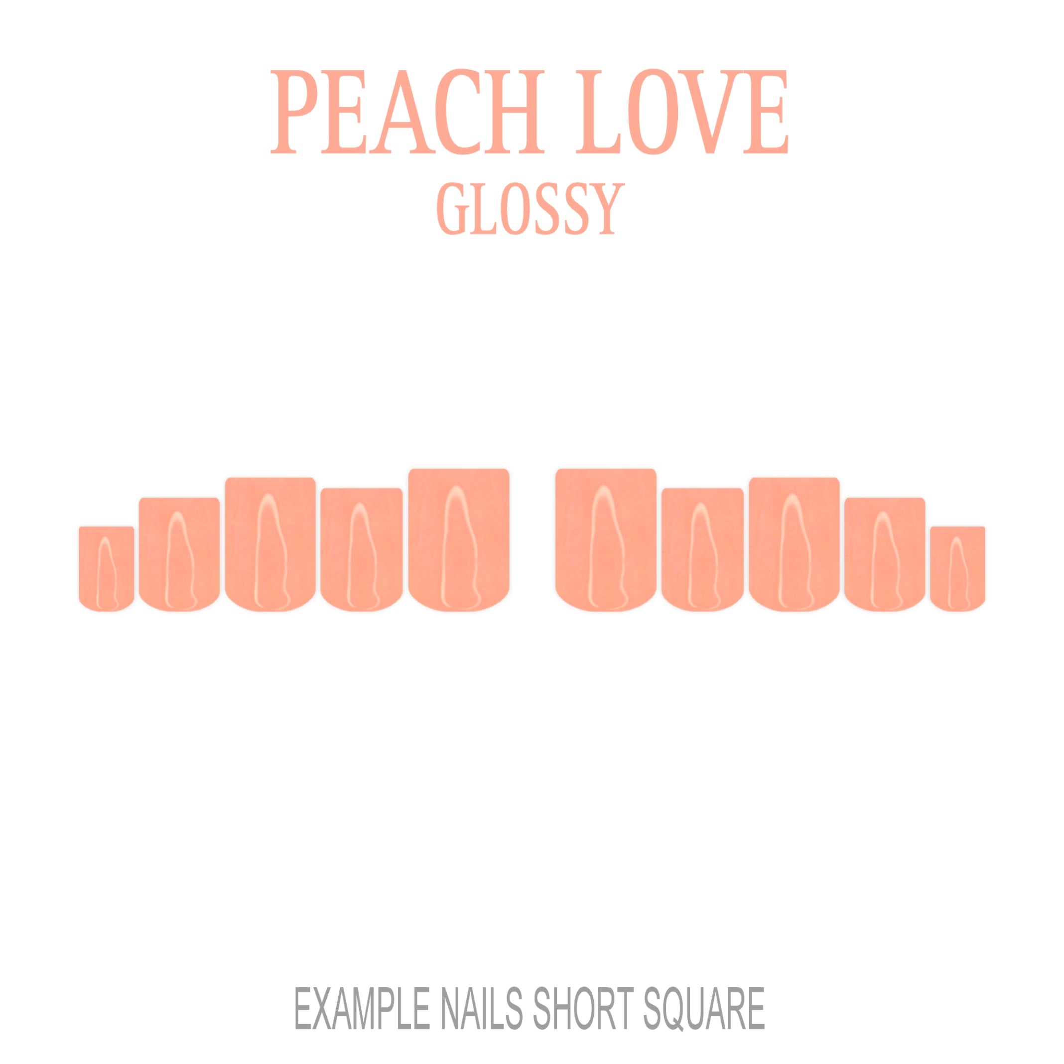 Peach Love soft peach press-on nails