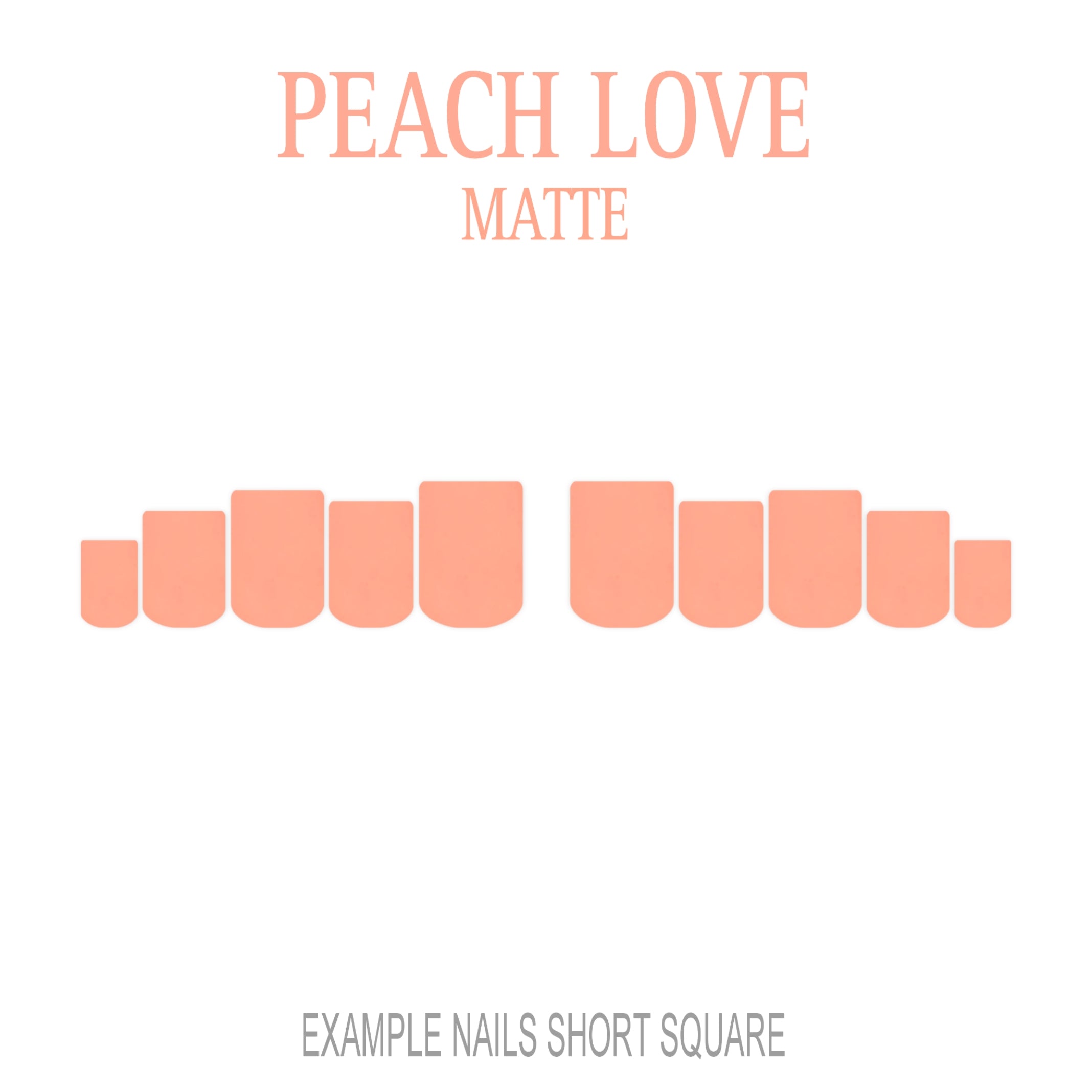 Peach Love soft peach press-on nails