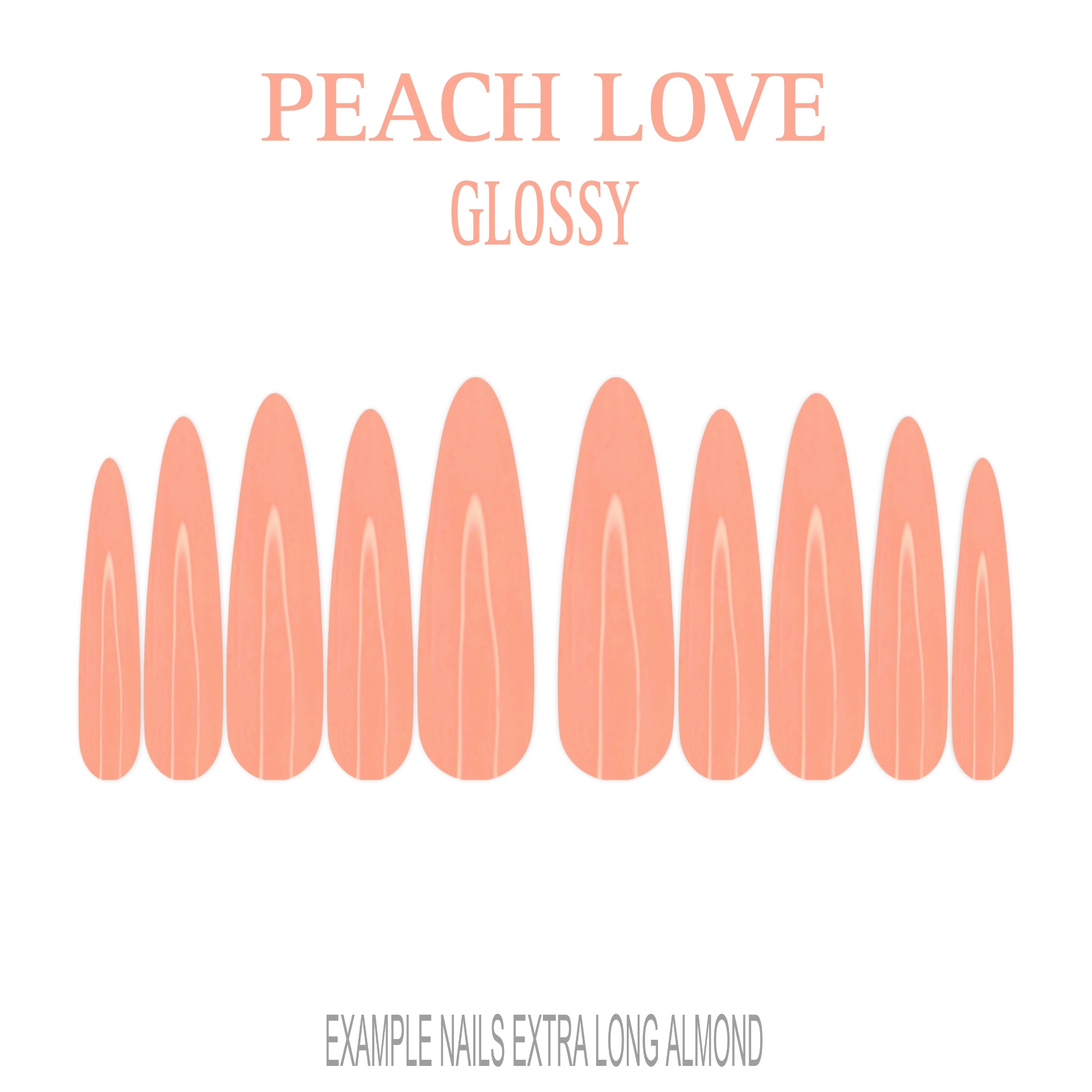 Peach Love soft peach press-on nails
